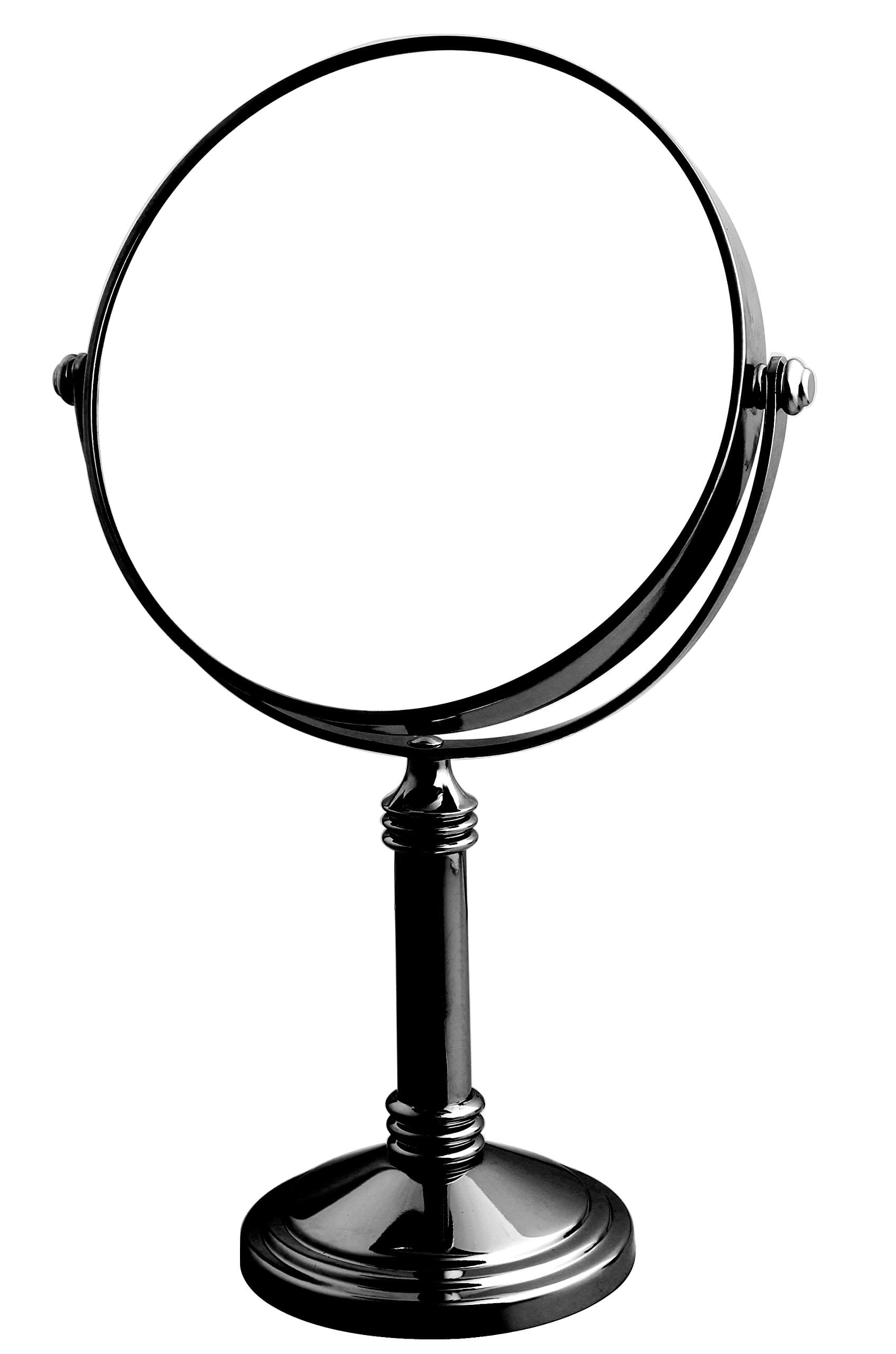 Modern Mirror (9K006B3 7.5 inch Tabletop Two-Sided Swivel Vanity Mirror with 10X Magnification, Black