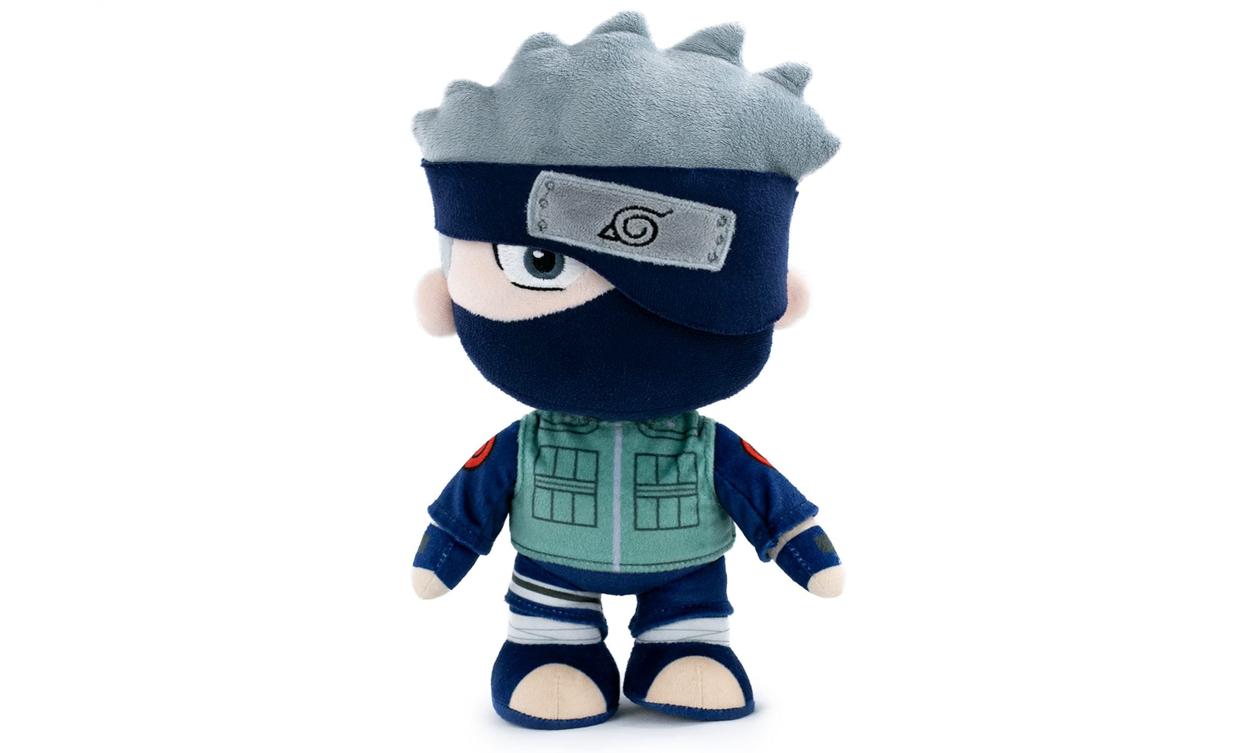 Soft Toy of the Characters of Naruto 25cm, 9'84" - Naruto, Kakashi, Sasuke, Kurama, Naruto Six Path - Collector's Edition - Super Soft Quality (Kakashi)
