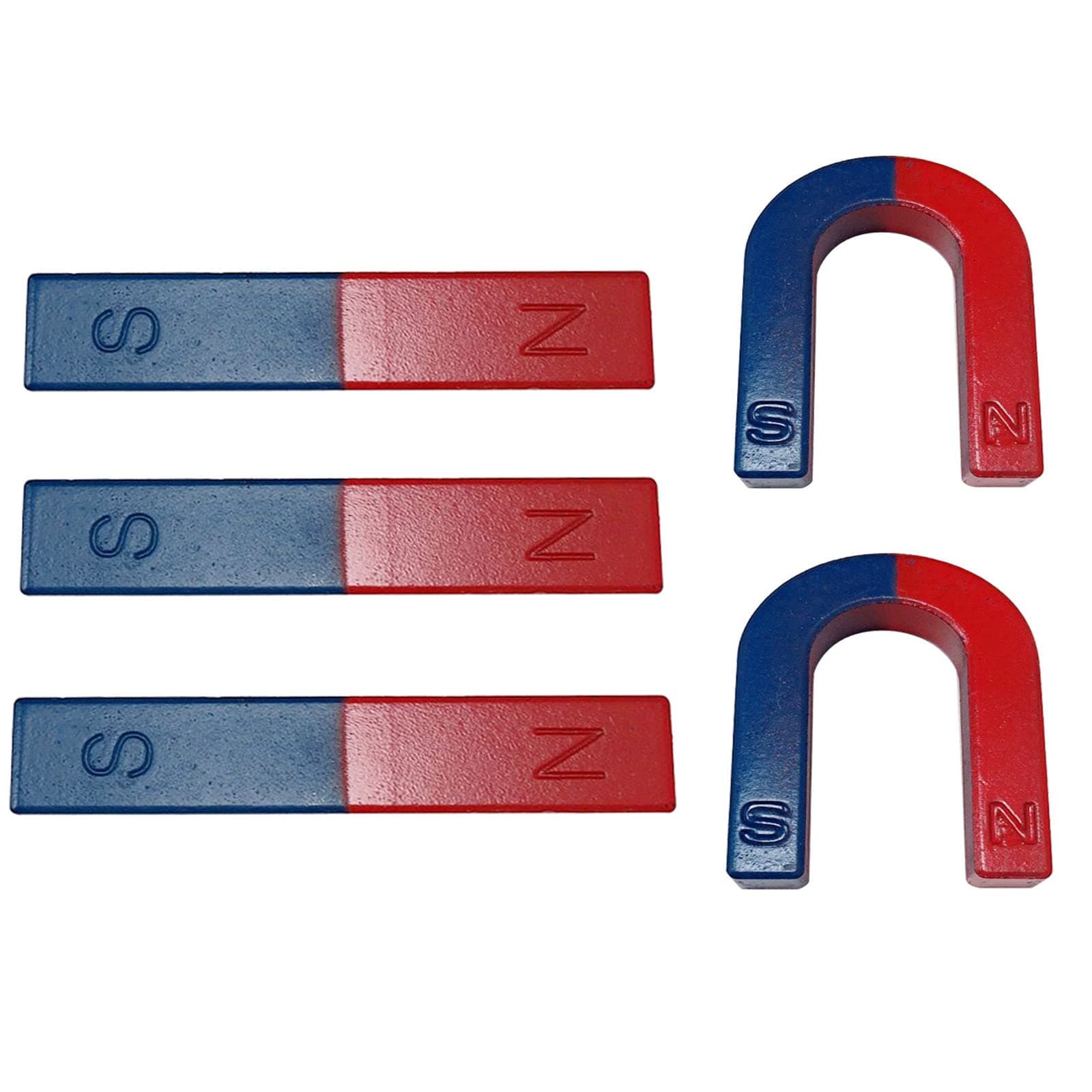 Physics Science Kids Magnet Kit for Education Experiment School Home, Educational Horseshoe & Bar Magnets Set with North and South Identified for Kids Students Teachers