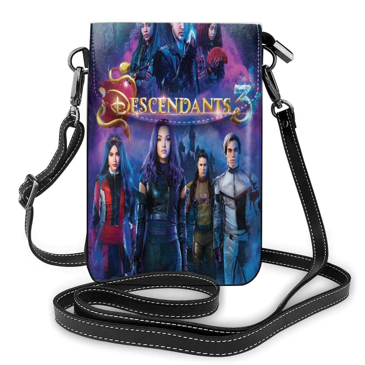 YiwuYshi Descendants 3 Women's Small Crossbody Cell Phone Pocket, Mobile Phone Shoulder Bag, Card Bag, Wallet