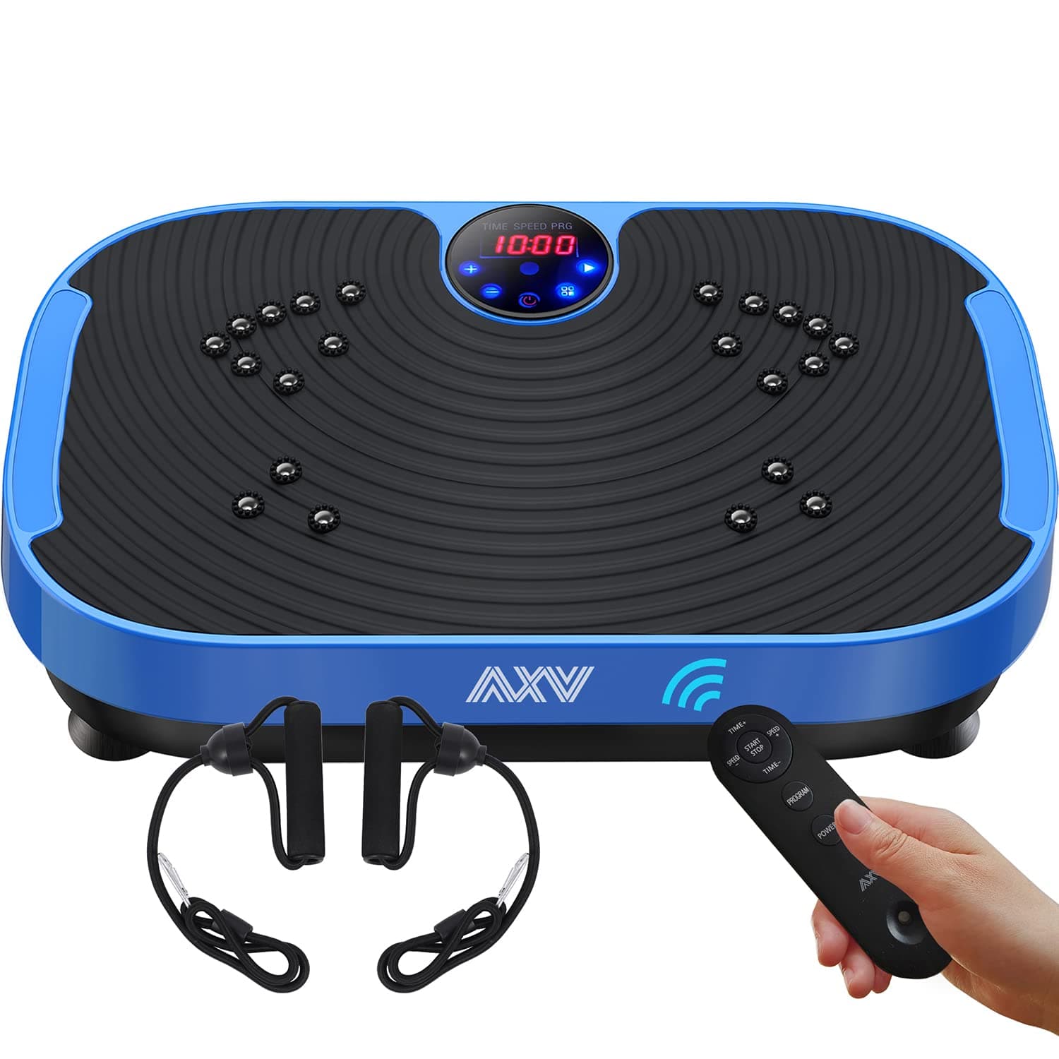 AXV Vibration Plate Fitness Platform Exercise Machine Vibrating Shaking Full Body Shaker Workout Vibrate Stand Shake Board Sport Gym for Weight Loss Fat Burner for Women Men