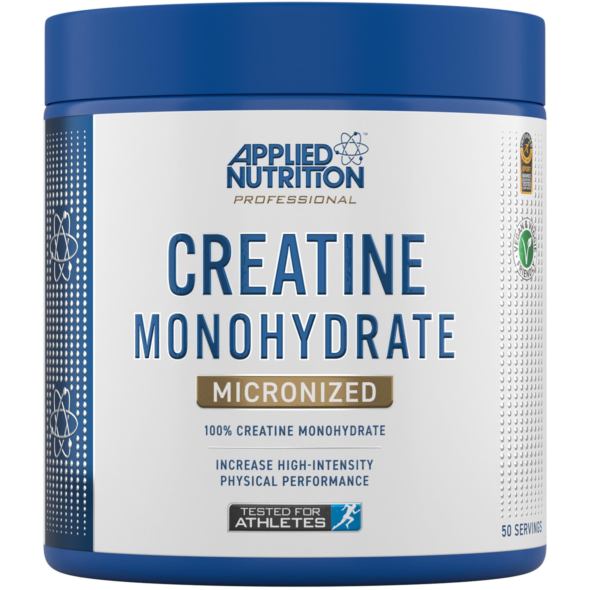 Applied Nutrition Creatine Monohydrate Powder 250g – 100% Micronized Creatine – 5g per Serving – Unflavoured – Supports High-Intensity Performance – 50 Servings