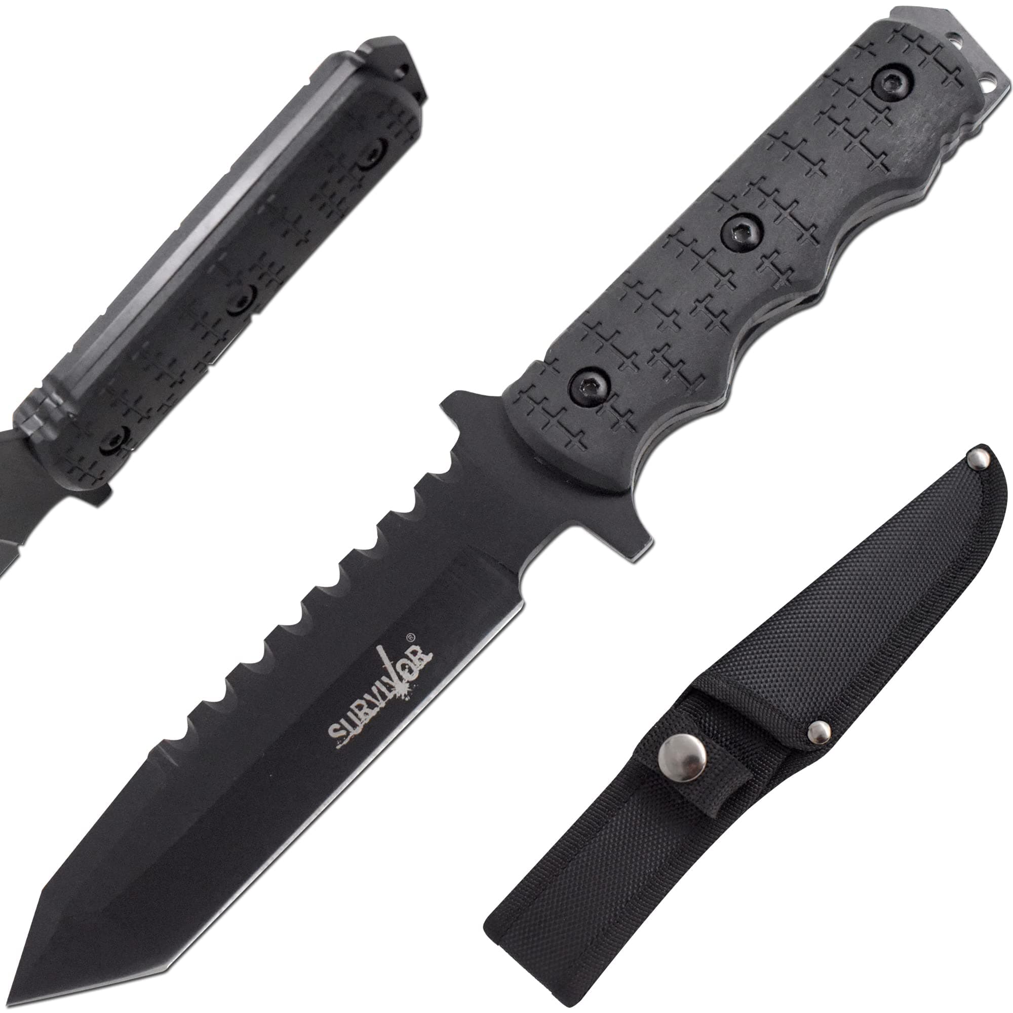 Snake Eye Tactical Navy Seal Fixed Blade Combat Knife w/Sheath Hunting Fishing Camping Self Defense & Security U S Marine U S Army