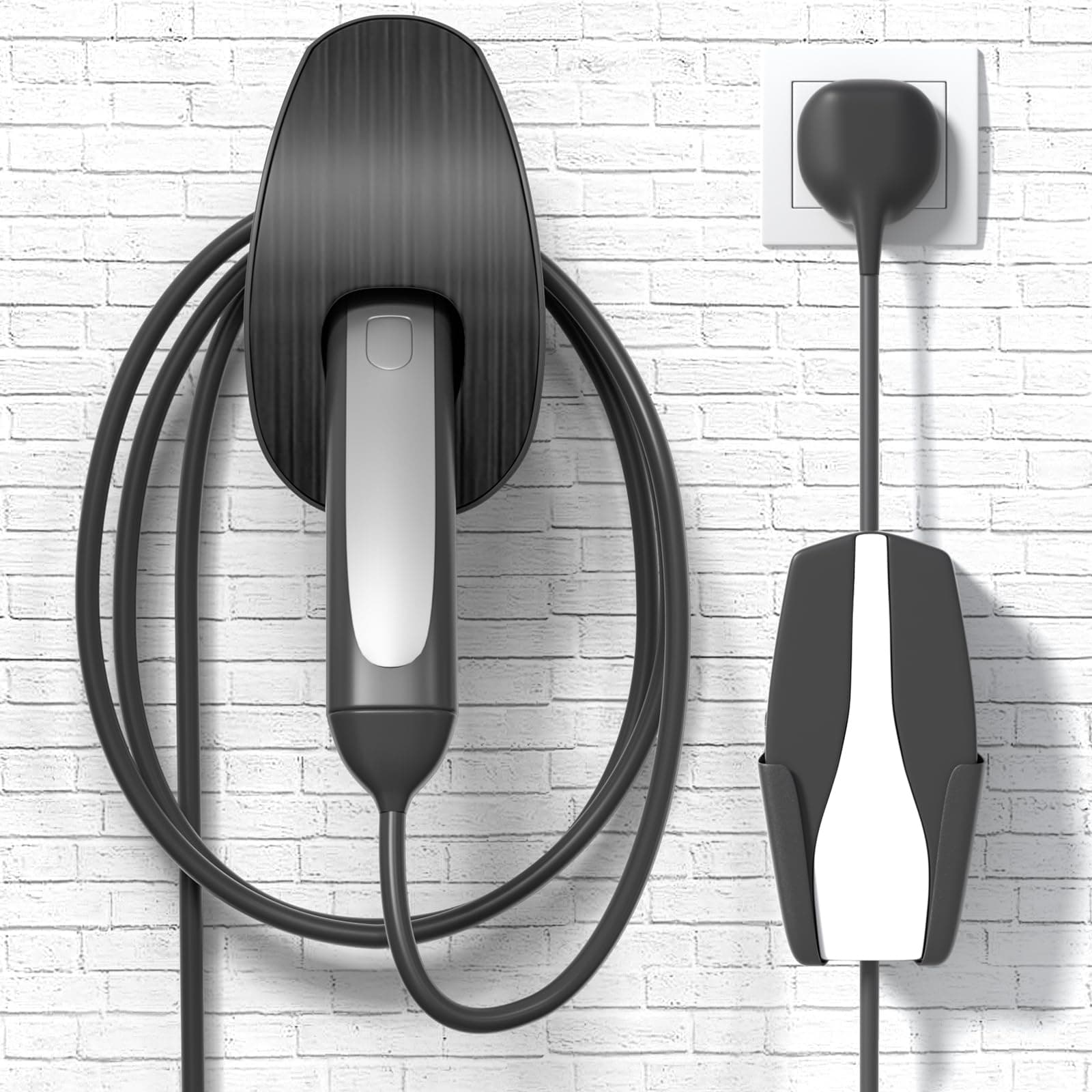 Universal Wall Charger Holder for Tesla Model Y/3/X/S Accessories, Mobile Charging Cable Connector for Tesla Model Y Juniper & Model 3 Highland & Model 3/Y Standard Accessories 2pcs