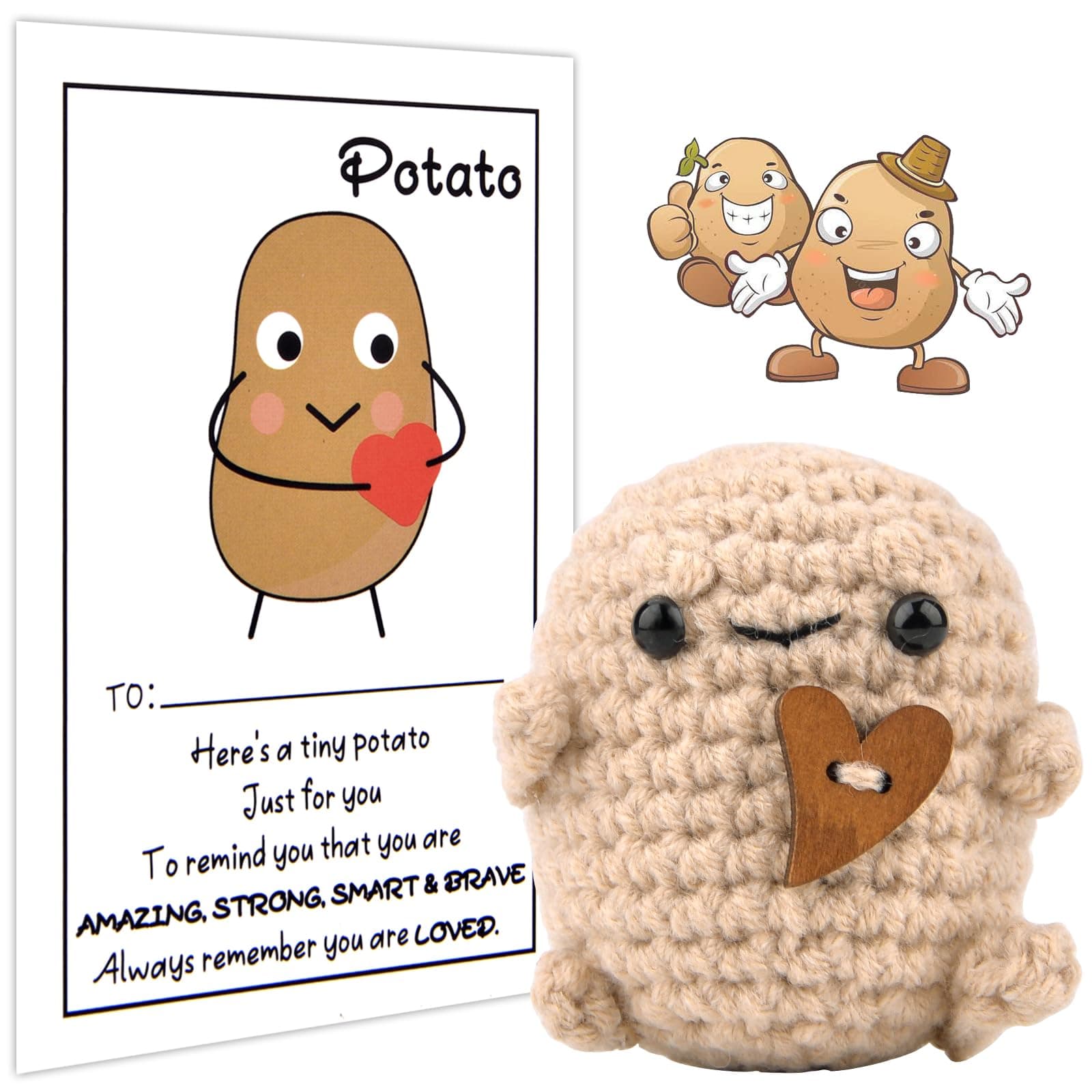 Positive Potato Pocket Hug Gifts, Thank You Gift for Women Men, Cute Stuff Emotional Support Gifts, Positive New Job Gifts for Women