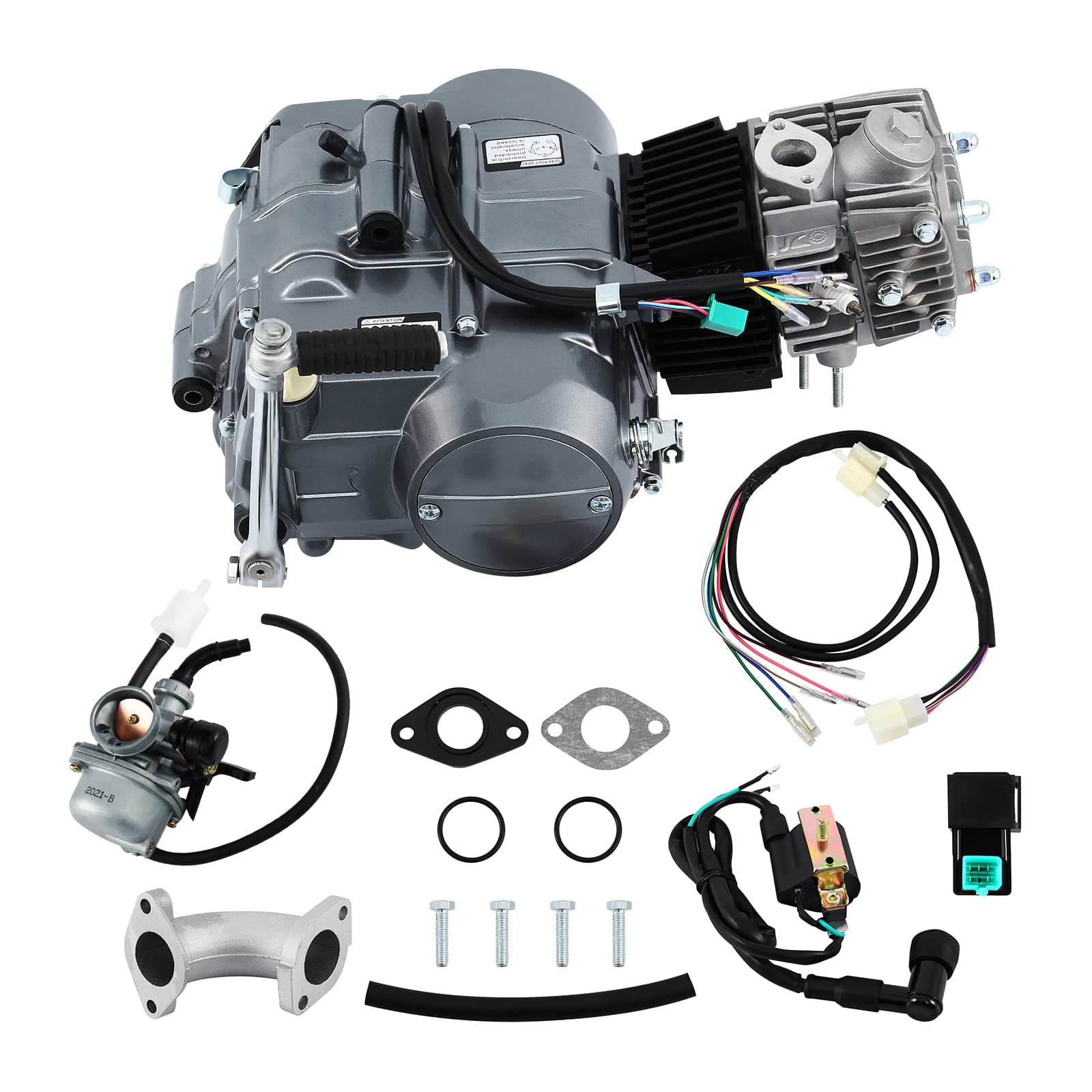Complete Engine 125cc 4 Stroke 1P52FMI-K (124cm3) Dirt Bike Engine Motor Carb Complete Kit for Honda XR50 CRF50 XP CRF 50 70