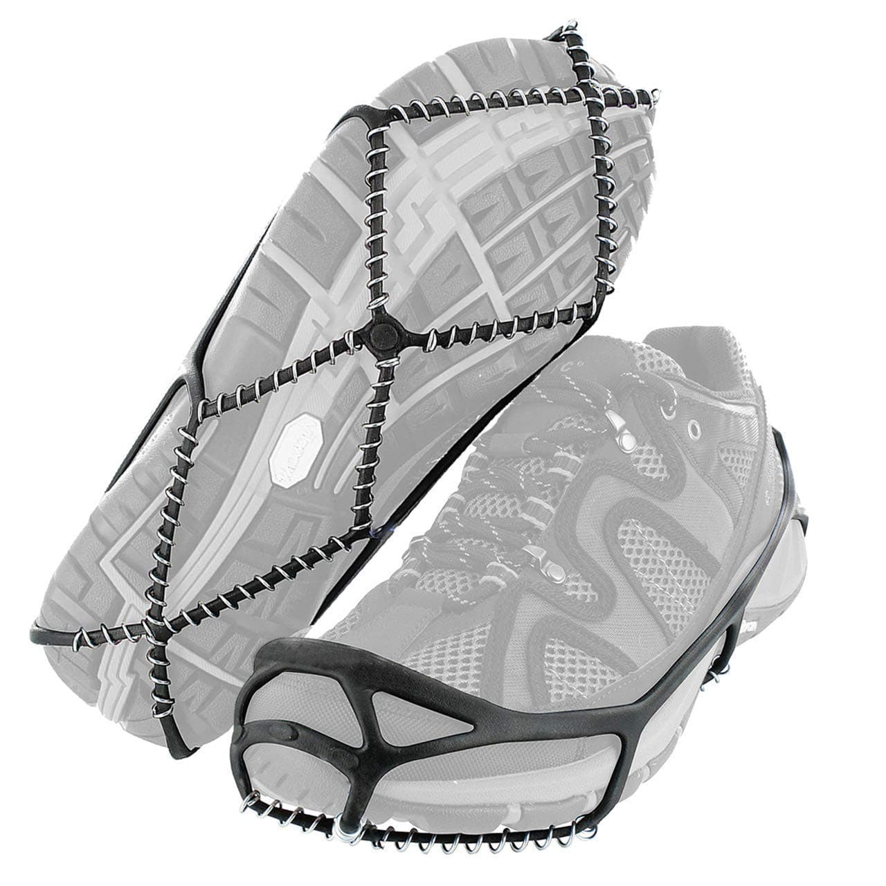 Third ATraction Cleats Anti Slip Ice & Snow Grips Over Shoe Boot Traction Cleat Rubber Spikes Chain Ice Grips for Walking, Jogging, or Hiking on Snow and Ice