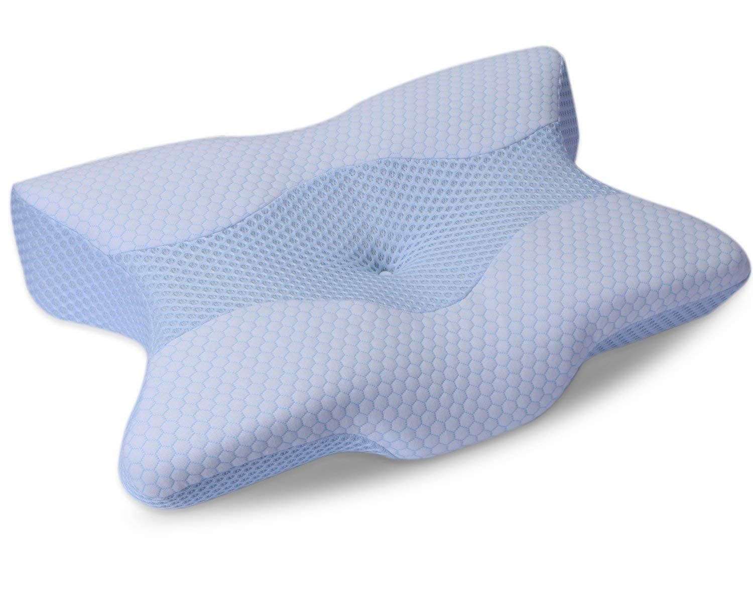 Sweethome Jane Pillows Memory Foam Pillows Contour Neck Support Anti Snore Pillows for Back Sleepers Side Sleepers with Washable Cover