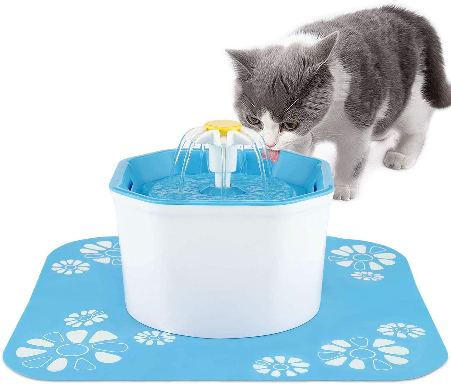 Shinea Cat Water Fountain, 1.6L Automatic Pet Water Dispenser Healthy & Hygienic Drinking Bowl Super Quiet for Cats, Dogs, Multiple Pets