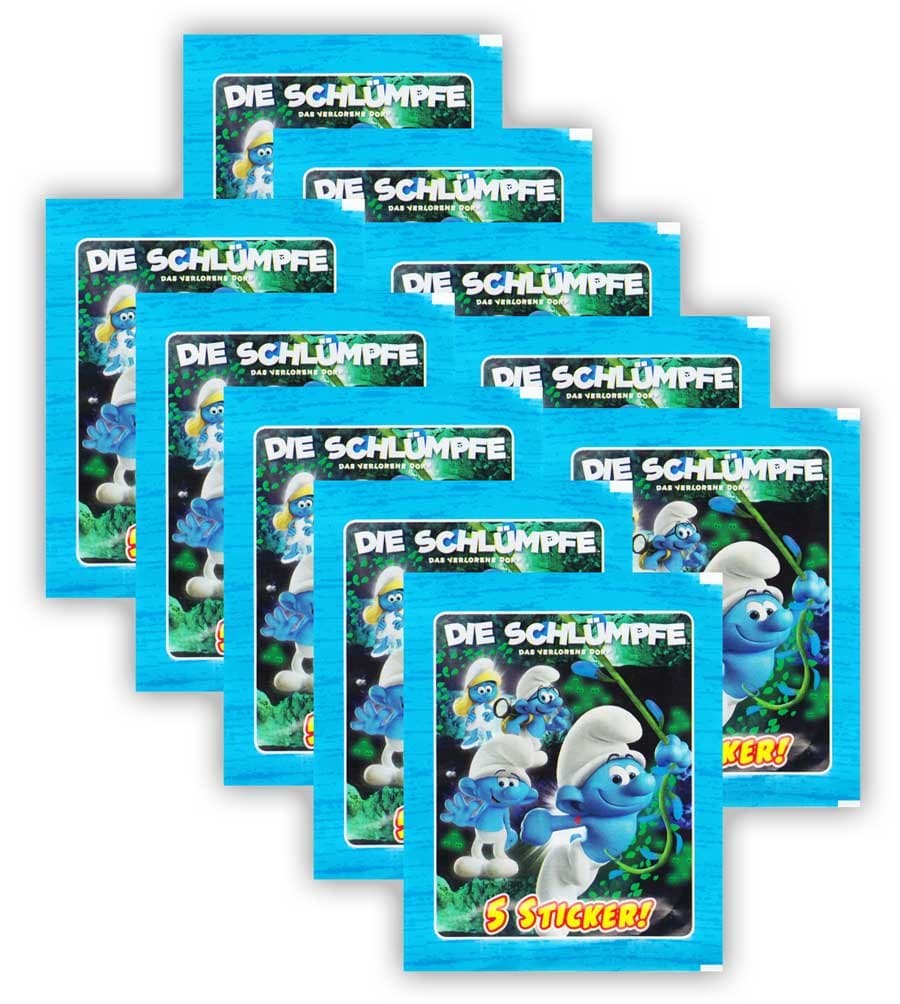 Blue Ocean - The Smurfs - Das verlorene Village Movie Sticker Collecting images - 10 Booster Packs 50 Sticker