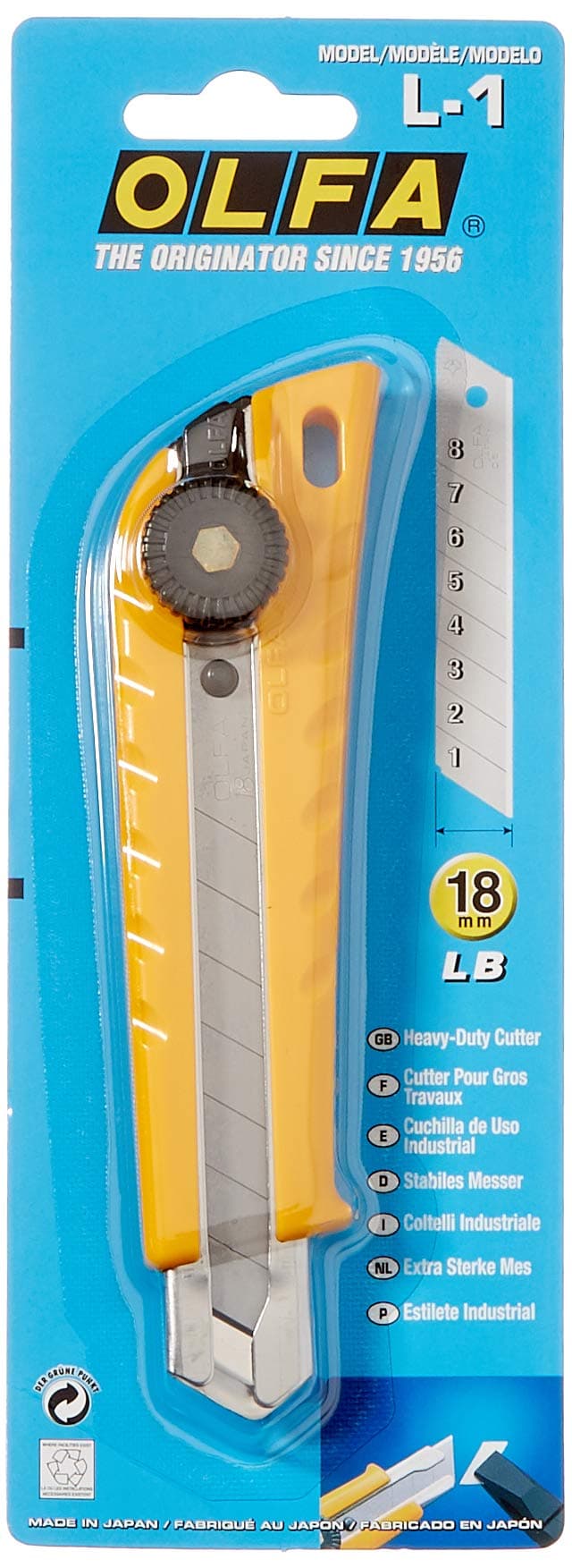 Olfa L-1 All-Purpose Heavy Duty Knife Cutter with a Snap - Off Blade - Single Knife
