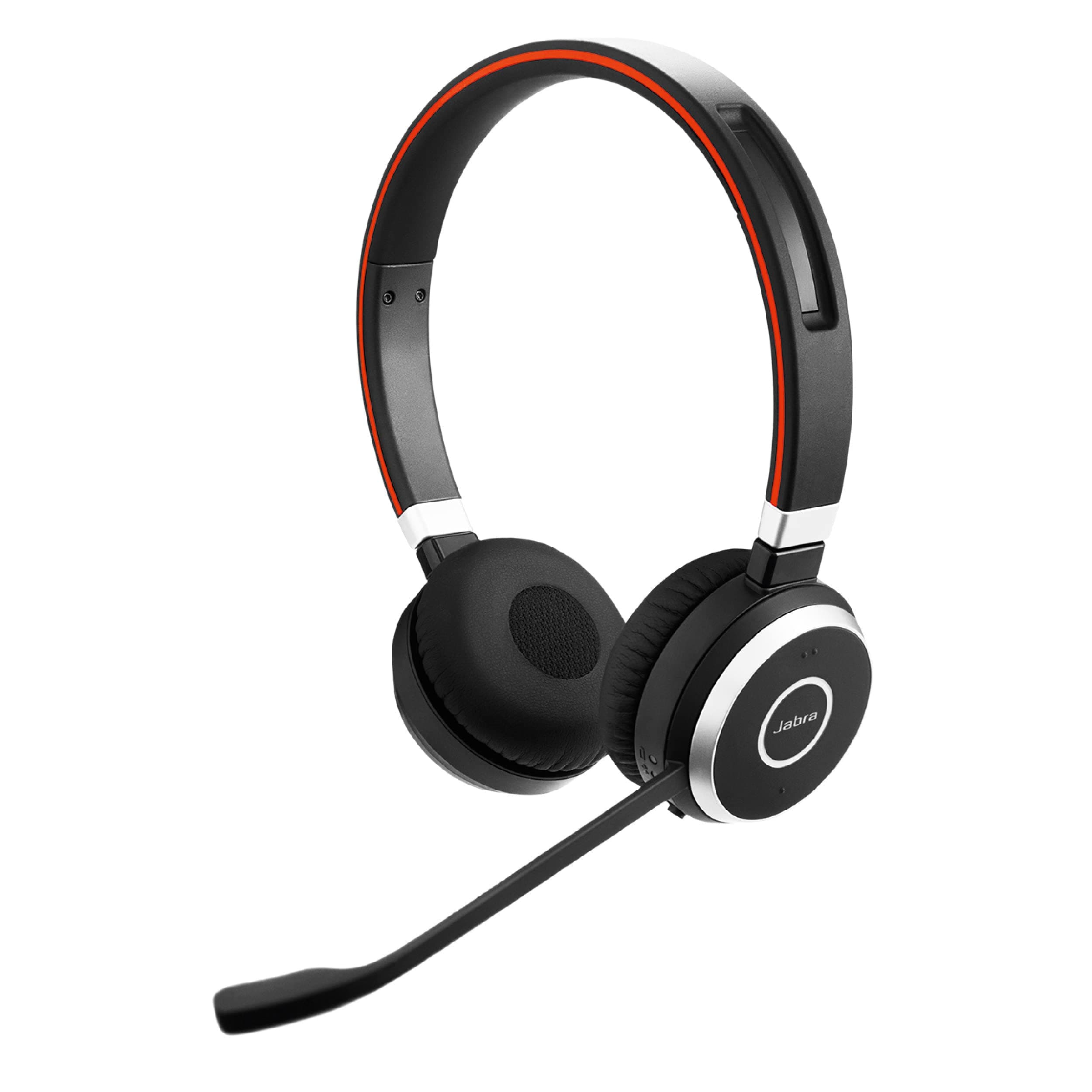 Evolve 65 SE Link380a MS Stereo- On Ear Bluetooth Headphones with Noise-Cancelling Microphone, Long-Lasting Battery and Dual Connectivity - Works with All Other Platforms - Black