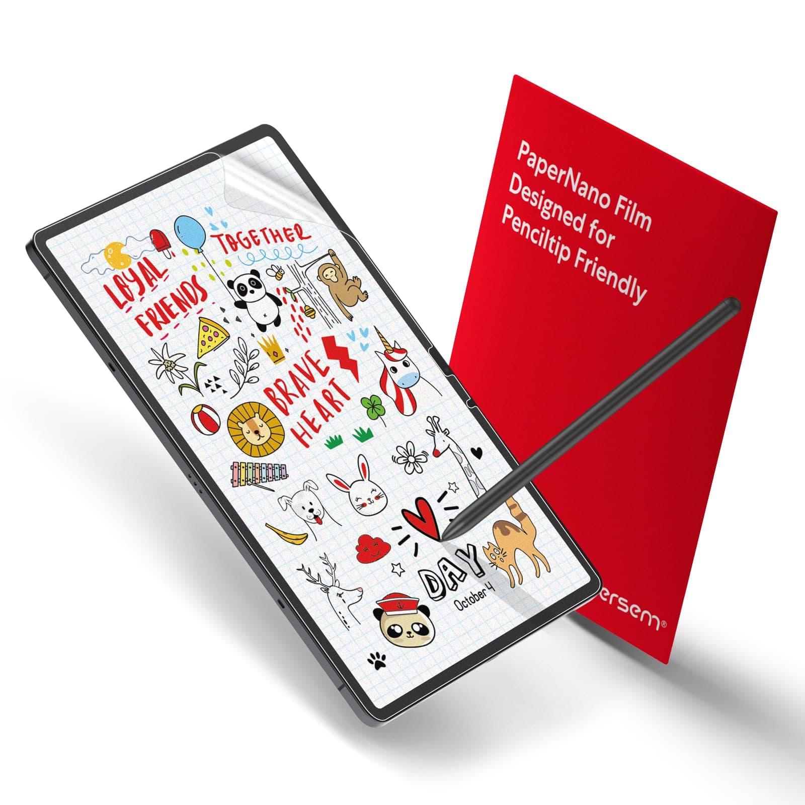 BERSEM [2 PACK] Paperfeel Screen Protector Designed for Samsung Galaxy Tab S8 / S7 11 inch, Matte Tab S7 Anti Glare with Easy Installation Kit Write and Draw Like on Paper