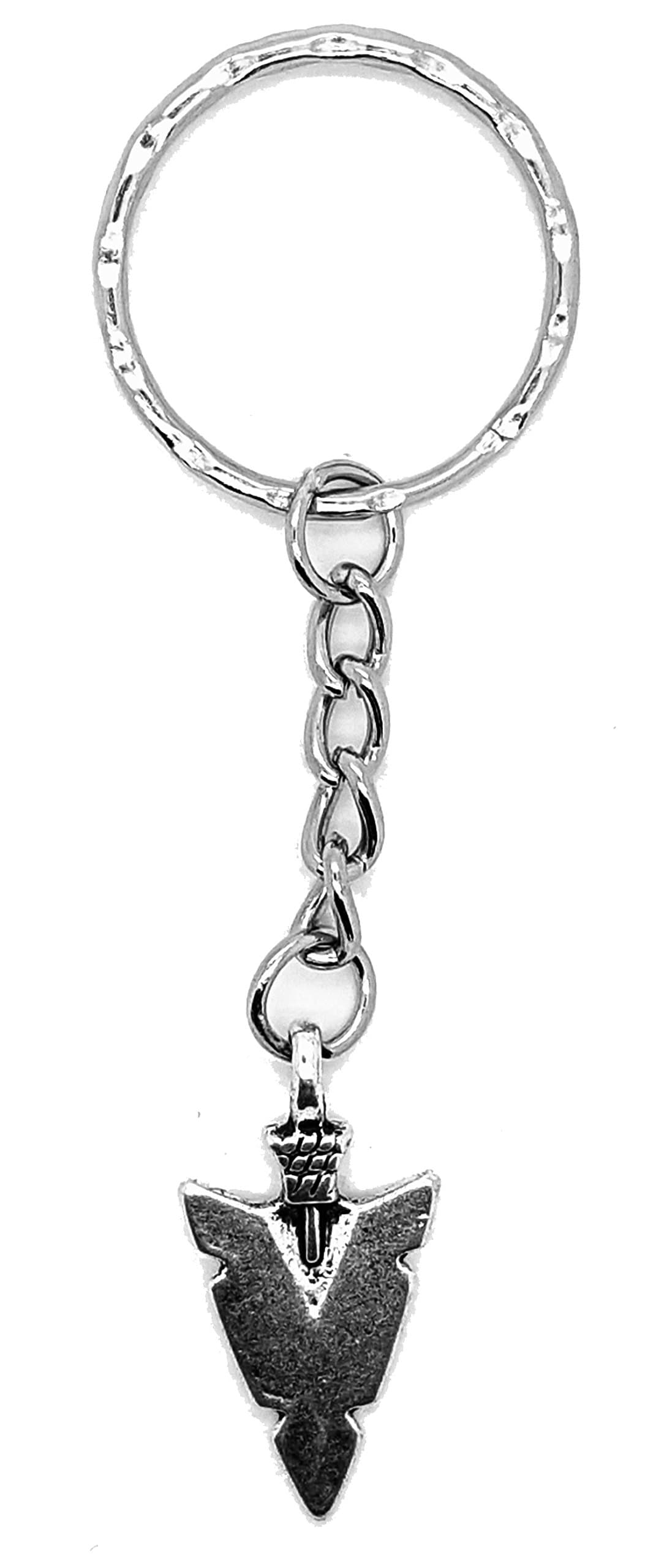 Keychain Alloy Arrowhead Charm on a Keyring