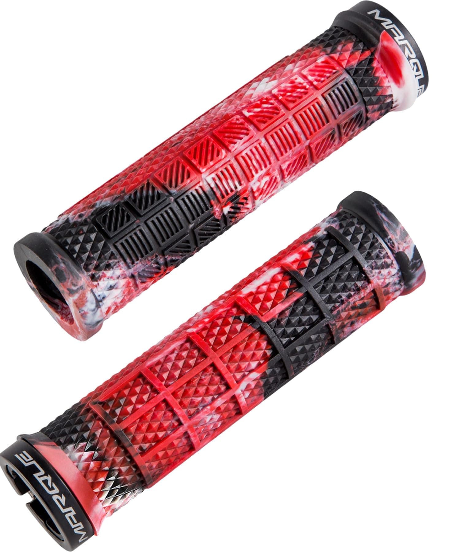 Grapple MTB Grips - Mountain Bike Grips with Single Lock On Collar for Handlebar, for BMX, E-Bike, Scooter, Beach Cruiser & Most Adult Bicycle Handlebar, Anti-Slip & Comfortable