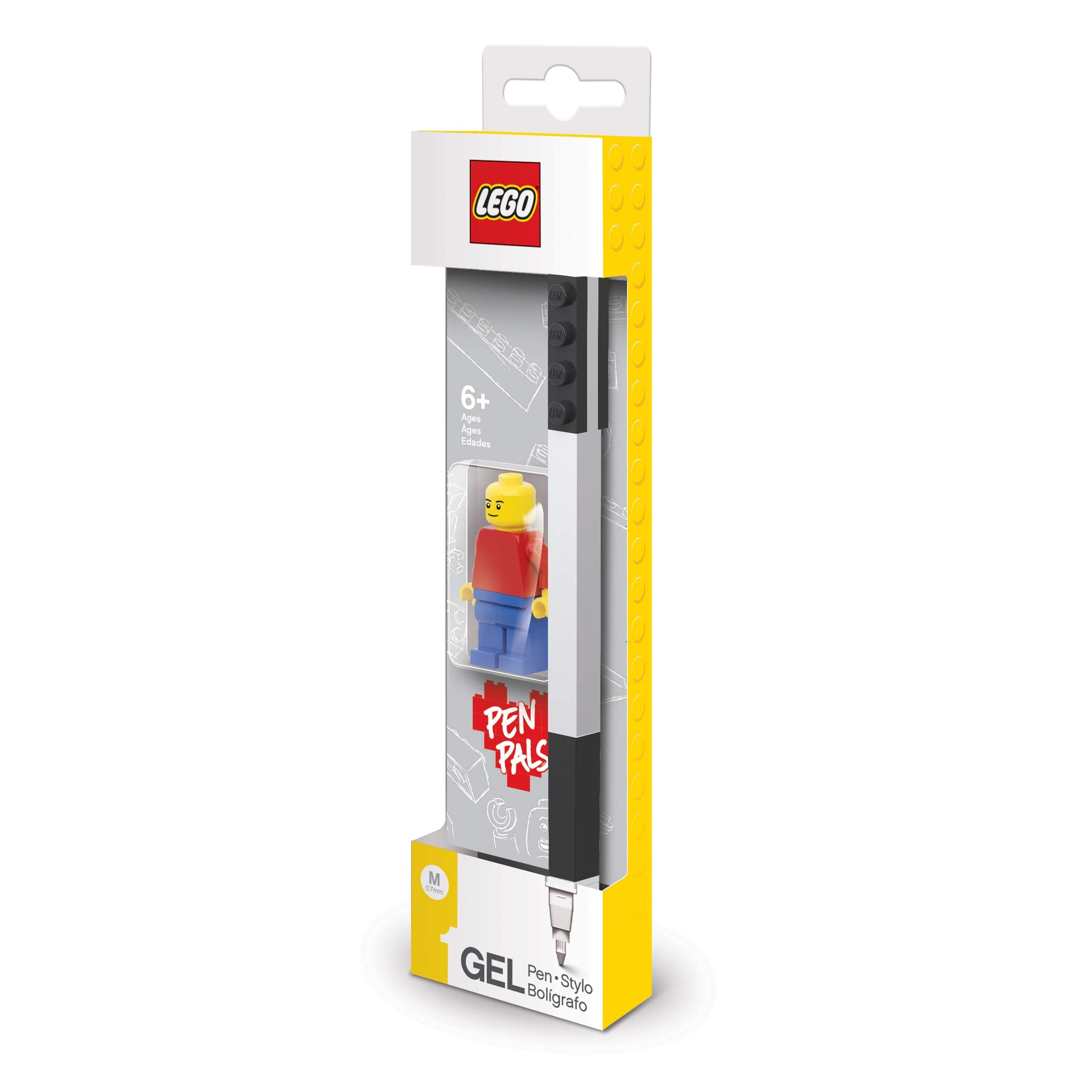 LEGO Stationery Pen Pal - Black Gel Pen + LEGO Minifigure (52601), Minifigure Colors May Vary