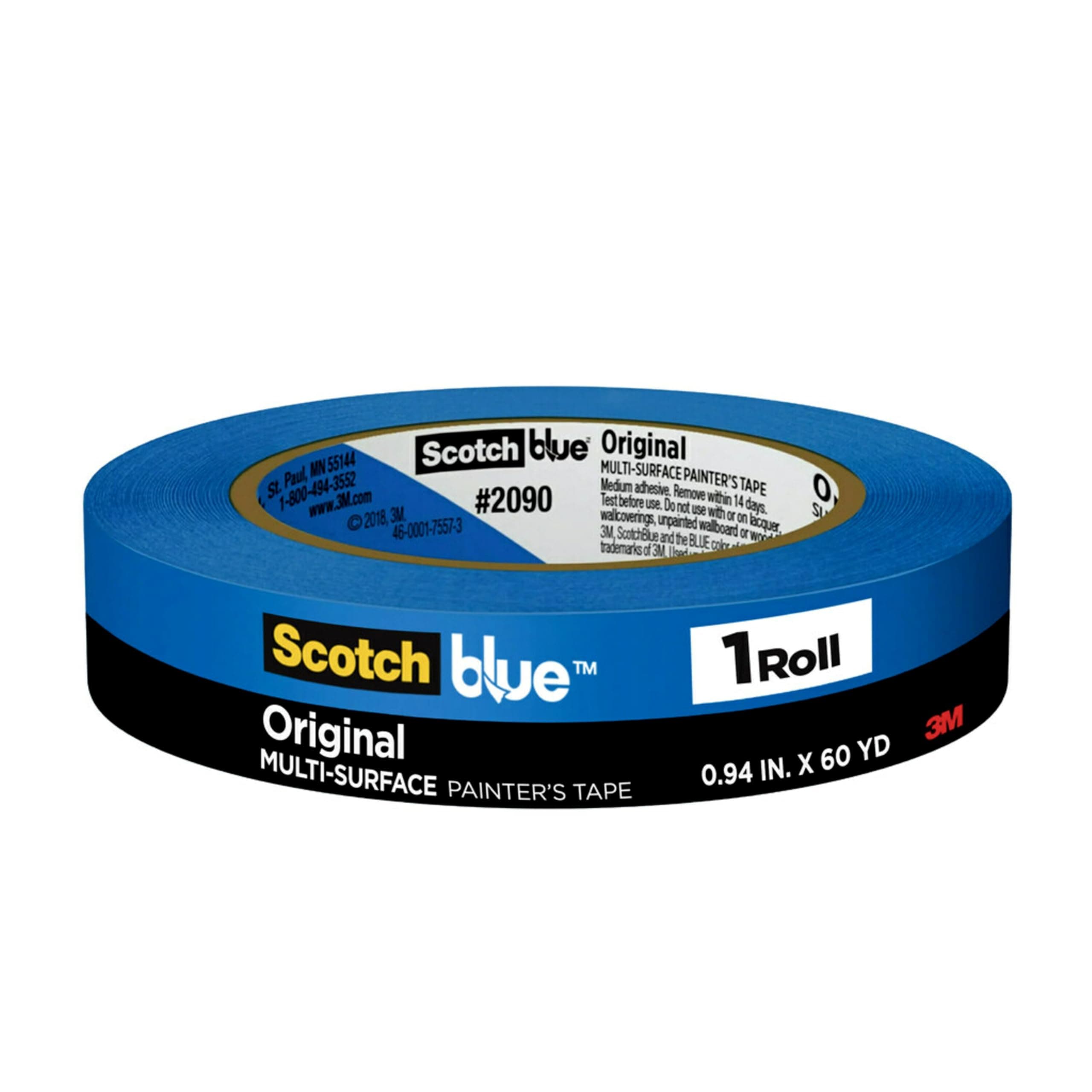 Painter's Tape, 3" Core, 1" x 60 Yd.