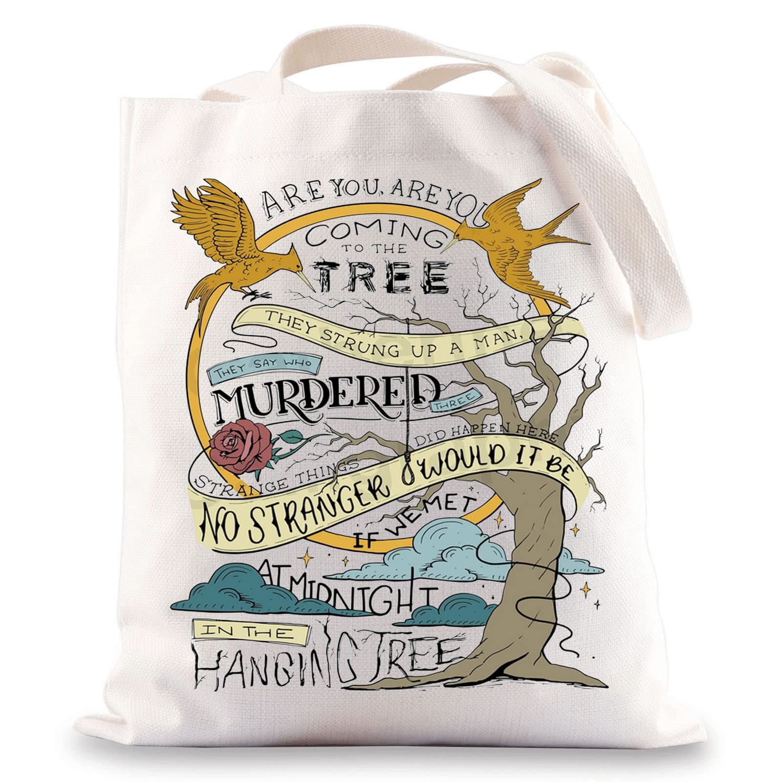 Hunger Movie Tote Bag Movie Inspired Gifts Music Lover Canvas Shoulder Bag For Movie Fans