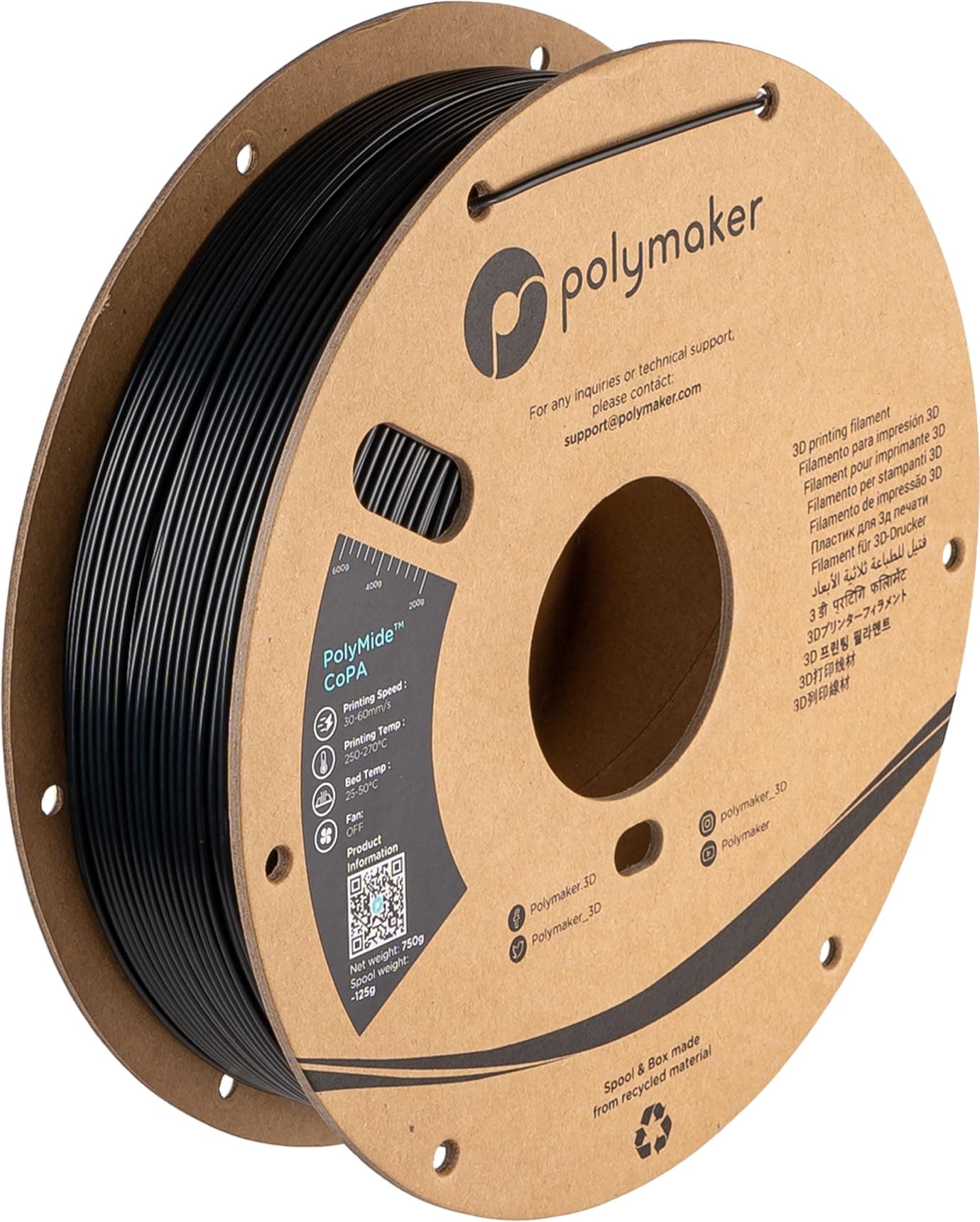 PG05001 PolyMide™ CoPA 6/6-6 Filament PA (Polyamide) Heat Resistant, High Tensile Strength