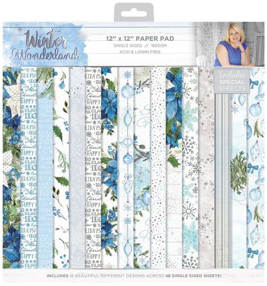 Sara Siganture Sara Signature Winter Wonderland-12x12 12x12 Paper Pad, 12-x-12-Inch, Mixed