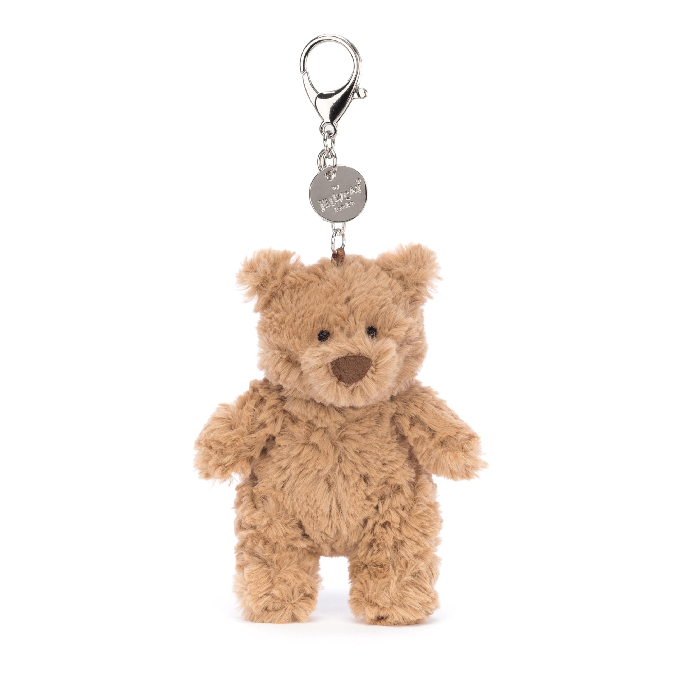 Jellycat Bartholomew Bear Clip On Key Chain Bag Charm, No Jewelry, No Gemstone