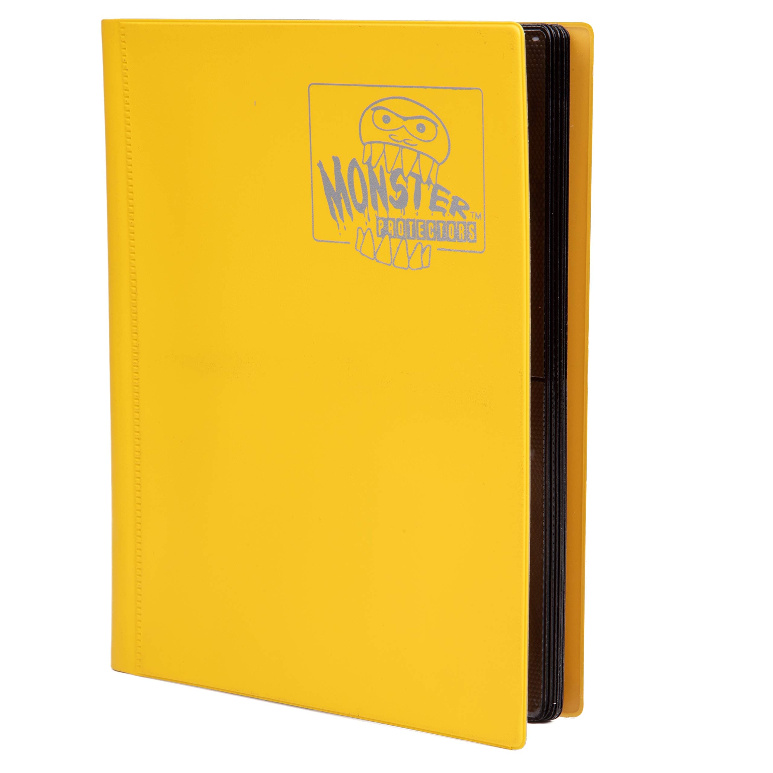 Monster Binder - 4 Pocket Trading Card Album - Matte Yellow (Anti-theft Pockets Hold 160+ Yugioh, Pokemon, Magic the Gathering Cards)