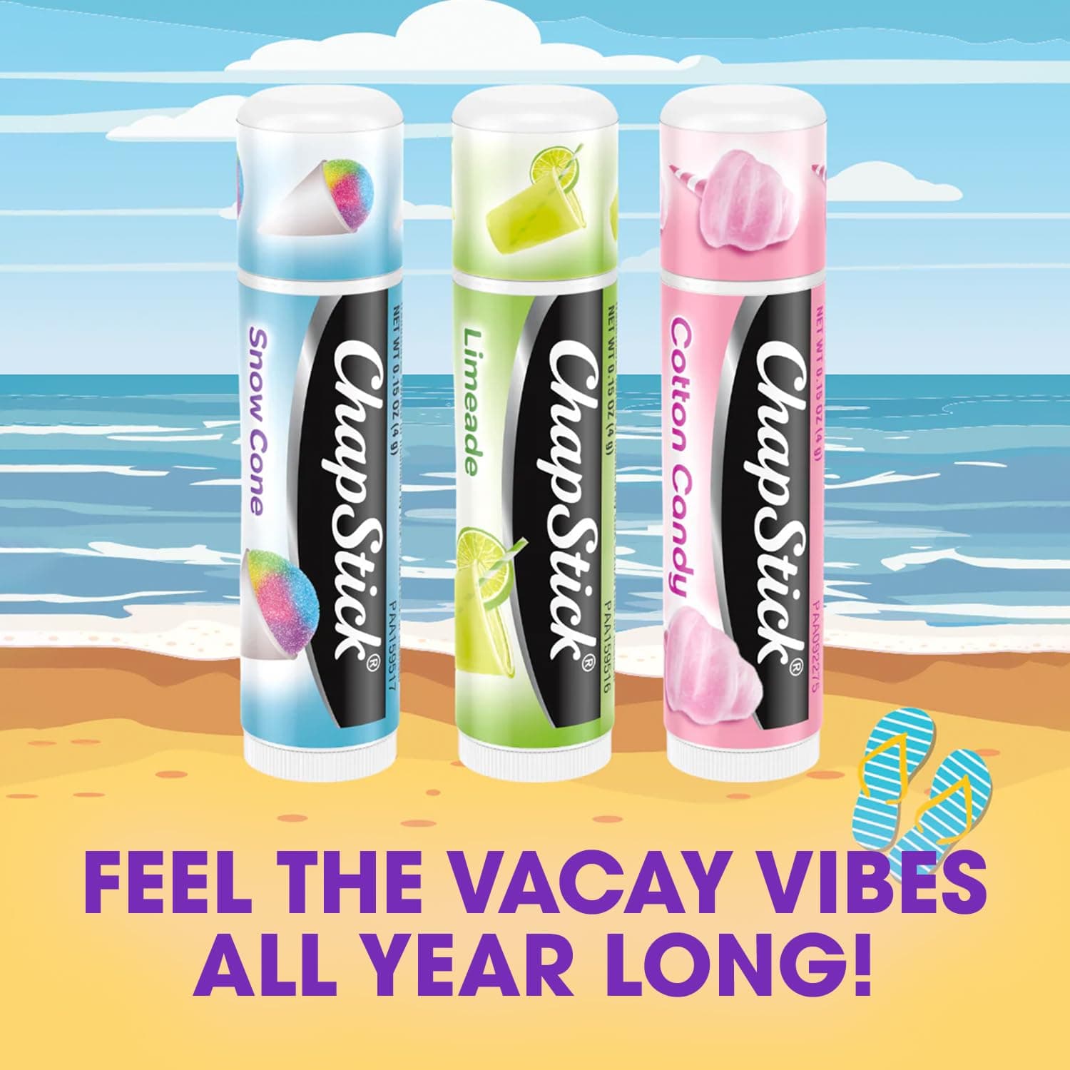 ChapStick Lip Care Set, Vacation Getaway Collection 3-Pack