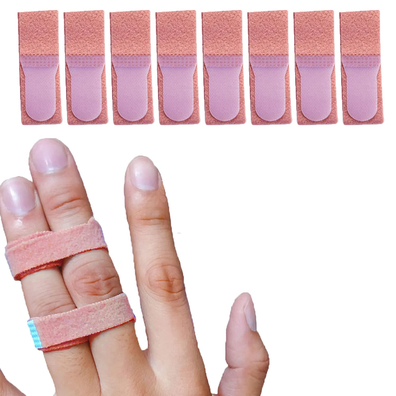 Finger Splints Wraps for Trigger, Mallet Finger Brace, Finger Knuckle Immobilization/Broken Toe Wraps - 8 Pack