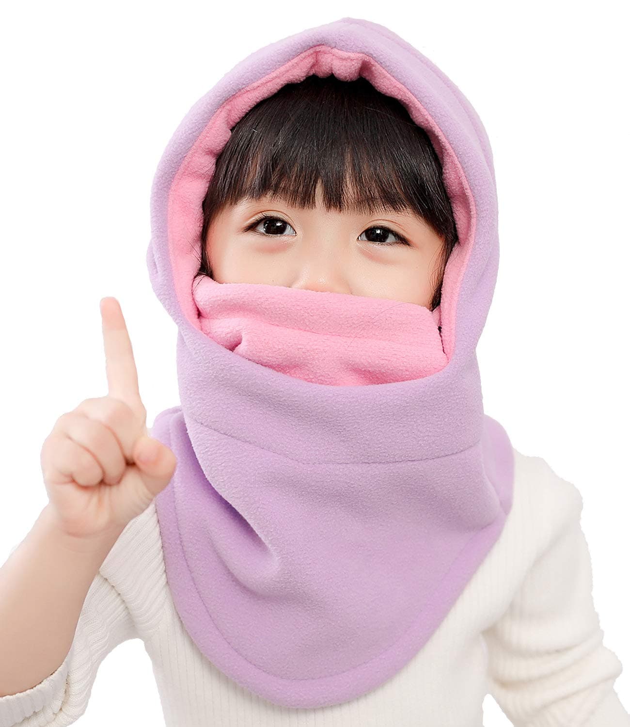 Kids Winter Windproof Cap,Children Double Warm Balaclava Face Mask
