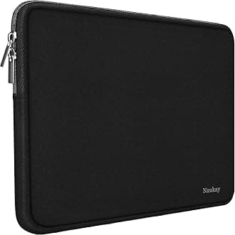 Naukay Laptop Case Sleeve,13-13.3 Inch Resistant Neoprene Laptop Sleeve/Notebook Computer Pocket Case/Tablet Briefcase Carrying Bag Compatible with MacBook Pro,MacBook Air,Notebook Computer-(Black)