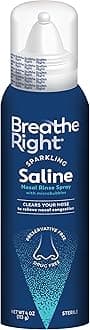 Sparkling Saline Nasal Rinse Spray, Effervescent, Drug-Free Relief from Stuffy Nose Due to Cold or Allergy, Sparkling Sensation Only Bubbles Can Bring, 1 Can, 4.0 oz