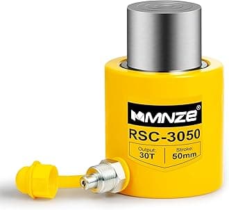 30T 50mm/2" Stroke Hydraulic Cylinder Jack Porta Power Ram Jack Single Acting Lifting Cylinder Retract Automatically for Machinery Ship Bridge Construction