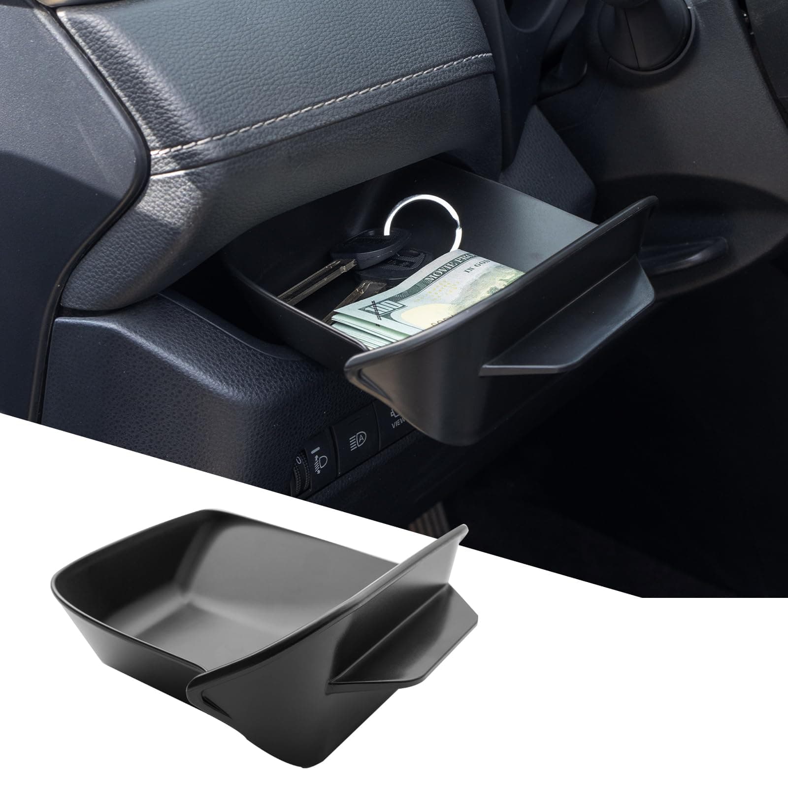 JDMCAR Driver's Drawer Box Compatible with Toyota RAV4 Accessories 2025 2024 2023 2022 2021 2020 2019 Drivers Side Cubby Drawer Organizer Storage Interior Accessories