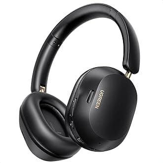 UGREEN HiTune Max5c Wireless Headphones Hybrid Active Noise Cancelling Bluetooth 5.4 ANC Over Ear Earphone,Hi-Res LDAC & Spatial Audio,Clear Call with Mic,EQ & App,75H Playtime,Dual Connection(Black)