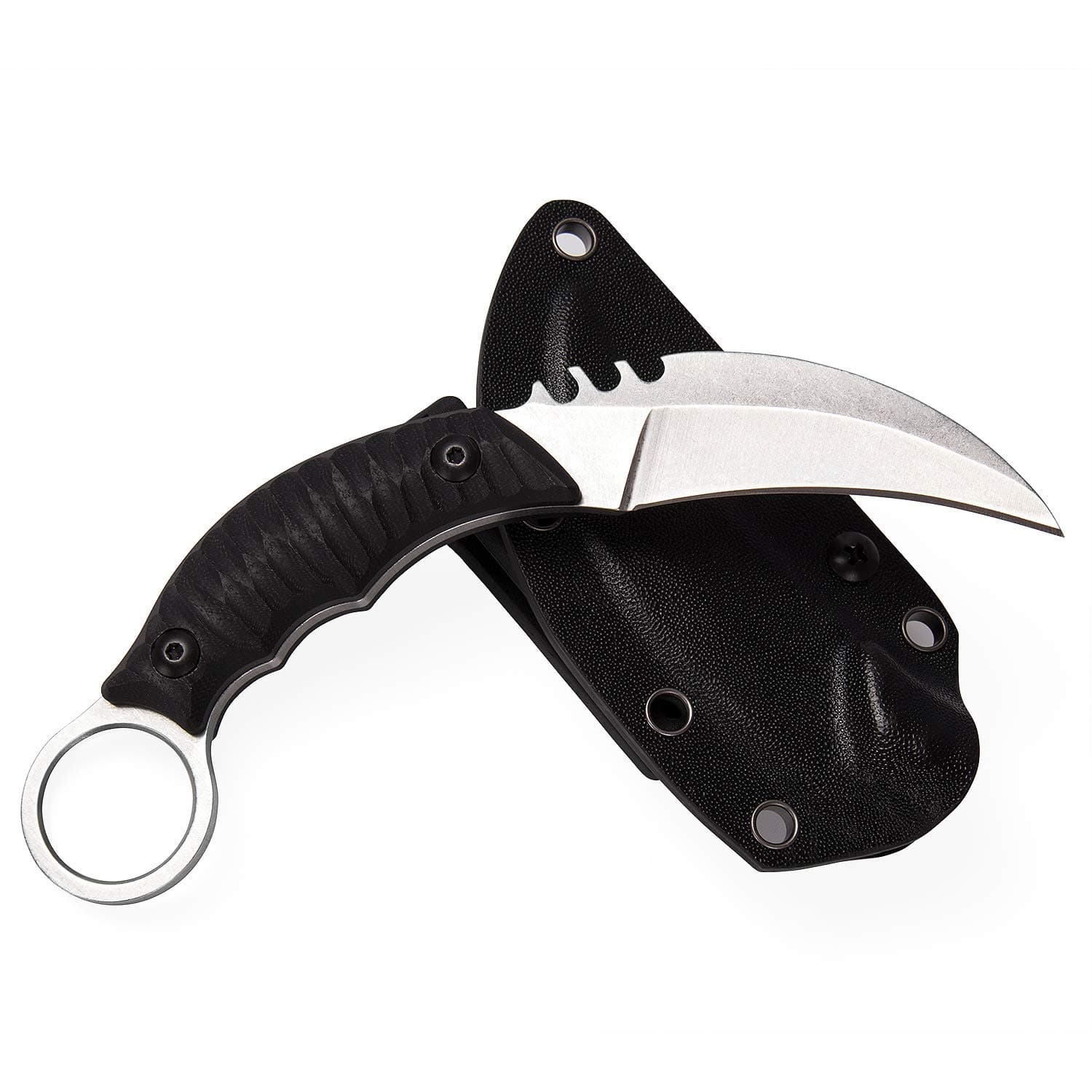 Outdoor Survival Bear Claw Tactical Knife Finger Fixed Blade Knife Steel Handle Sharp Fixed Blade with Sheath