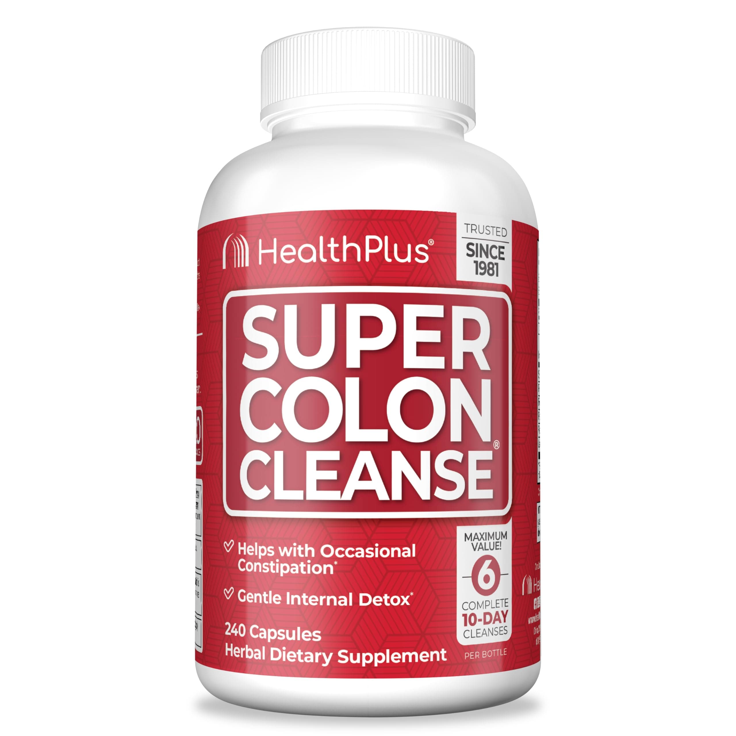 Health Plus Super Colon Cleanse, 500mg, 240 Count
