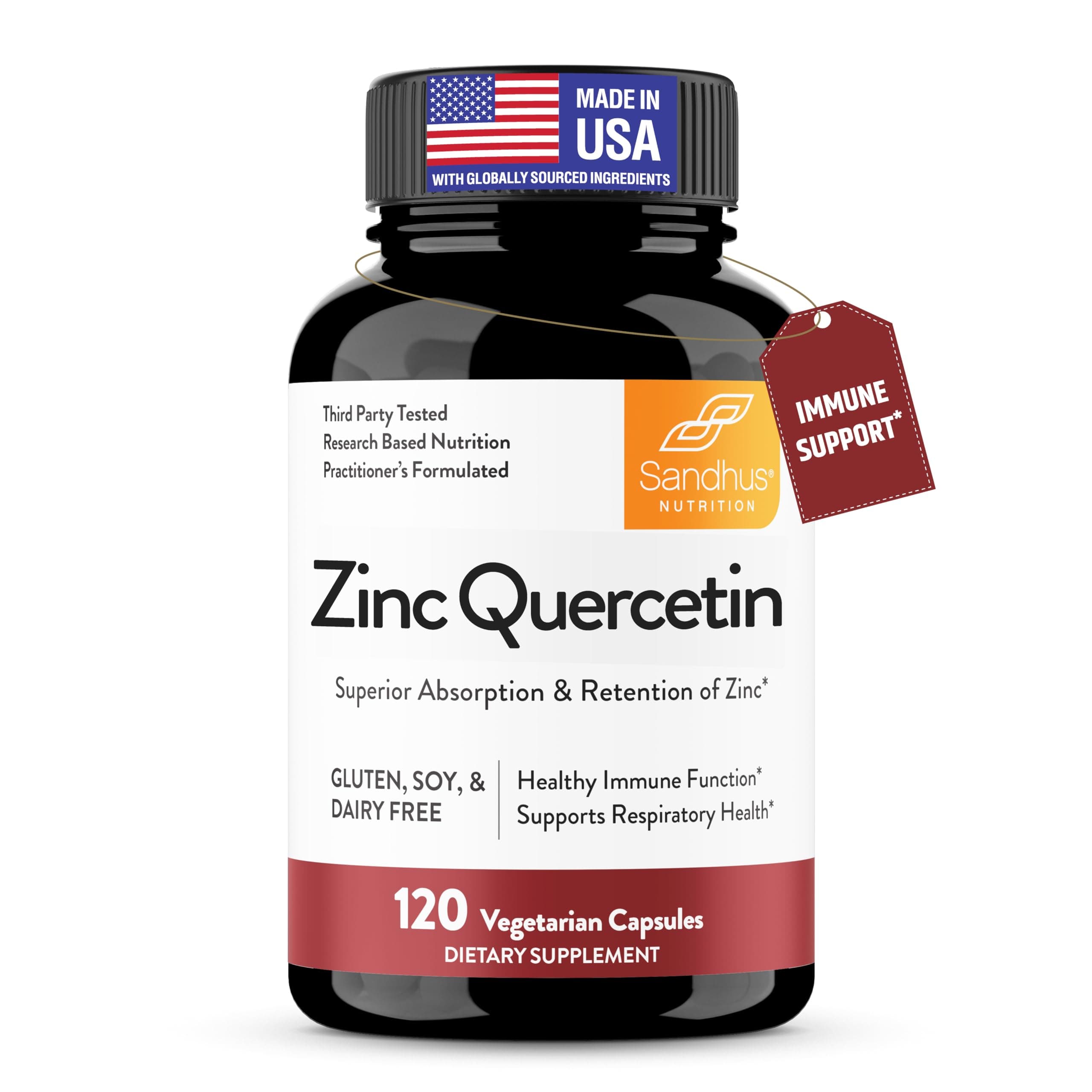 Sandhu's Zinc Quercetin 120 Vegetarian Capsules