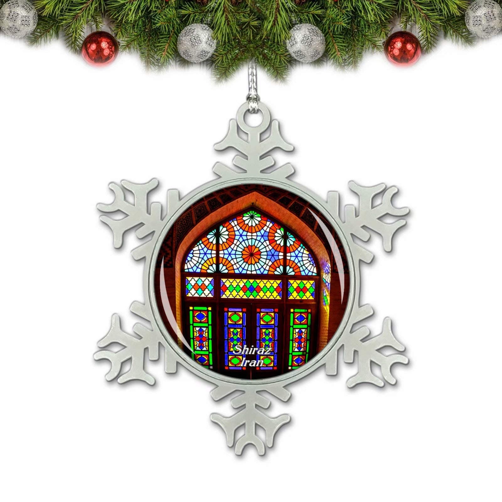Nasir al-Mulk Mosque Shiraz Iran Christmas Ornament Tree Decoration Crystal Metal Souvenir Gift