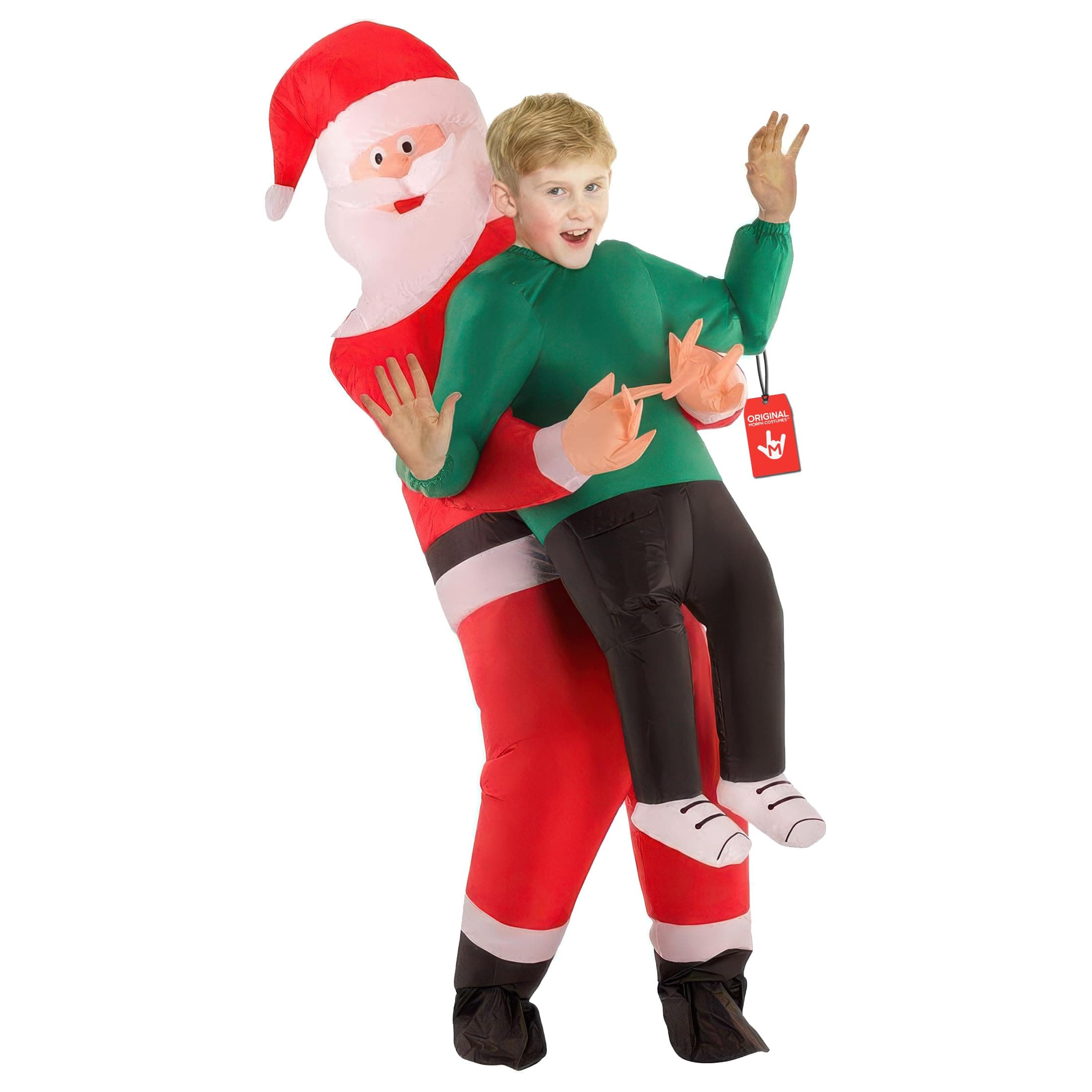 Morph Inflatable Santa Costume For Kids, Blow Up Santa Costume, Inflatable Santa Suit, Christmas Inflatable Costumes