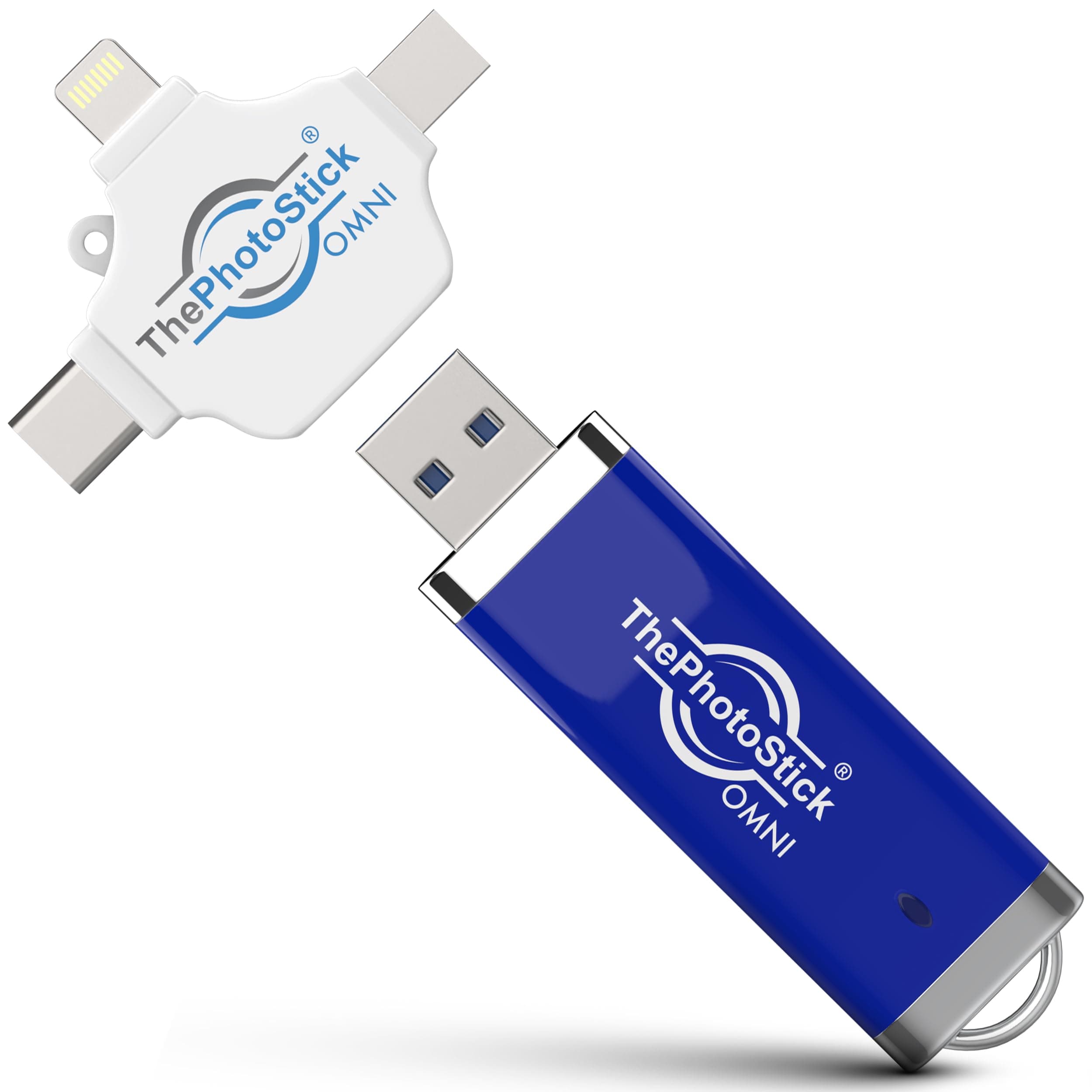 - ThePhotoStick® Omni 256GB USB Flash Drive & Memory Stick – Photo & Video Backup for iPhone, Android, Mac & PC – Multiport Connection to Easily Store & Transfer Files