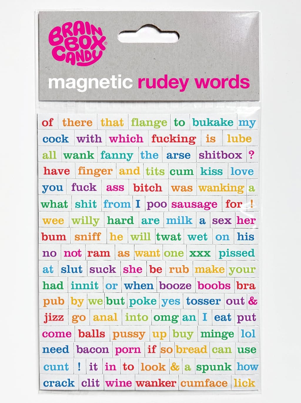 Brainbox Candy Magnetic Rude Peal Off Words