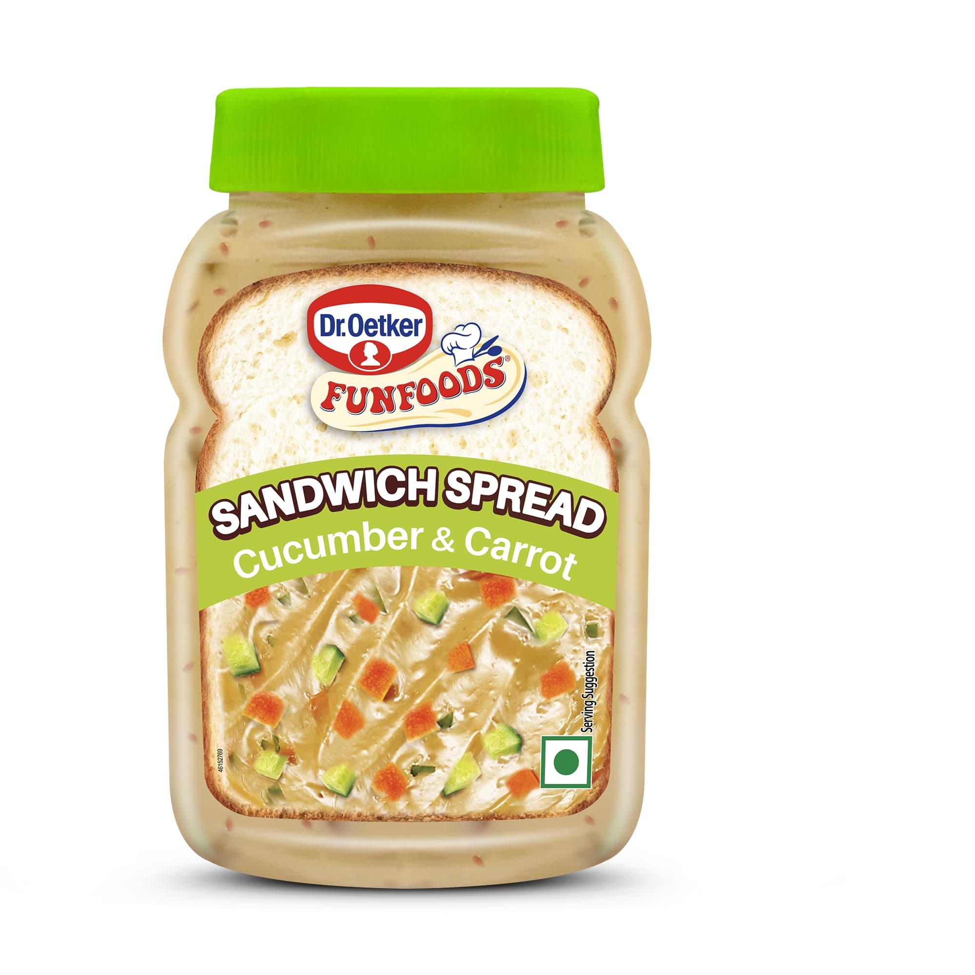Cucumber & Carrot Sandwich Spread 225g/250g | Ready-to-Use Spread with Goodness of Cucumber & Carrot | 100% Vegetarian | Perfect for Veggie filled Sandwiches, Subs, Wraps, Burgers & Kids’ Meals