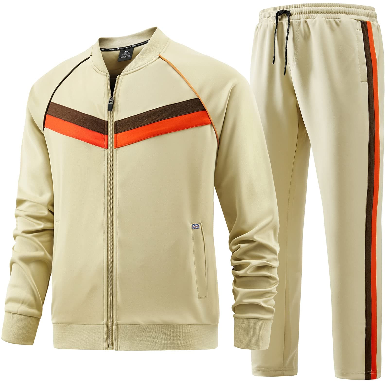 Men's Casual Tracksuits Long Sleeve Jogging Suits Sweatsuit Sets Track Jackets and Pants 2 Piece Outfit