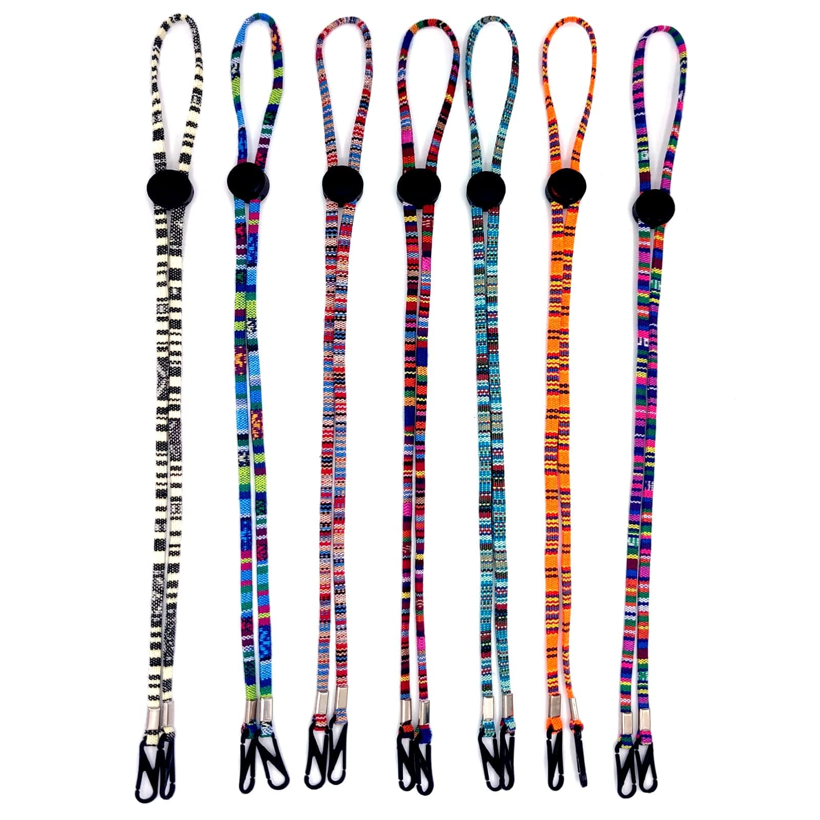 Face Mask Lanyard, Pack of 7 Mask Holder Adjustable Mask Lanyard with Clips, Fashion Lanyard for Kids & Women & Men Anti-Lost Mask Lanyards Straps - Comfortable Around the Neck Facemask Rest&Ear Saver