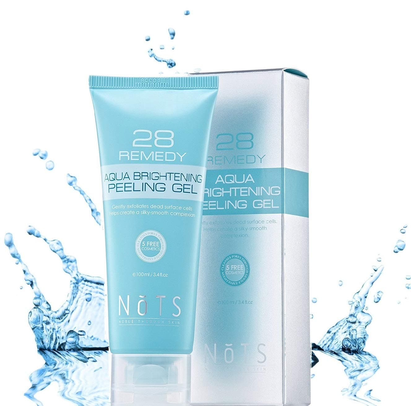 NOTS 28 Remedy Aqua Brightening Peeling Gel with Papain, Collagen, skin smoothing, moisturizing, rejuvenating restoration facial for sensitive skin(Remedy Peeling Gel)