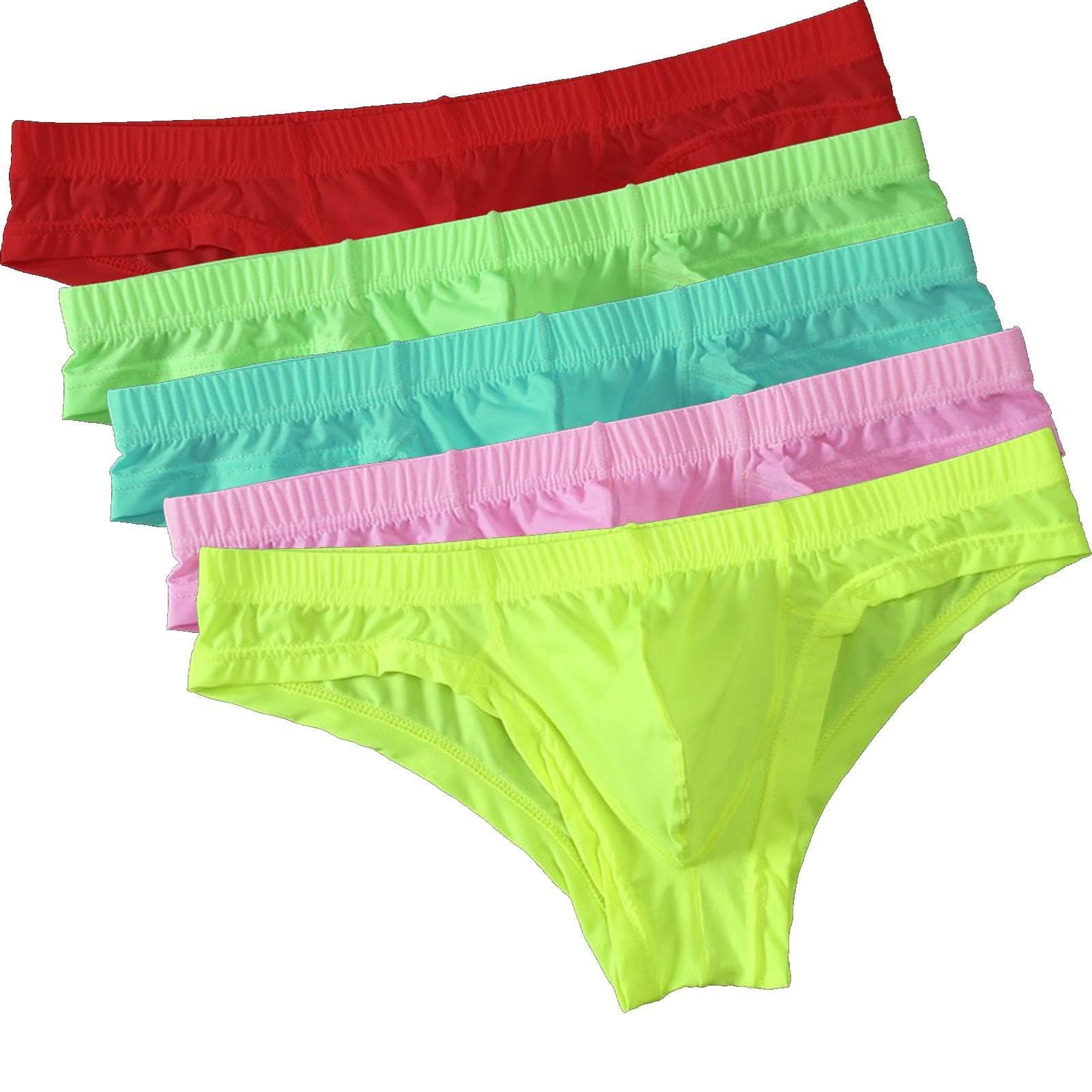 Men's Ice Silk Transparent Panties Low Waist Briefs Breathable