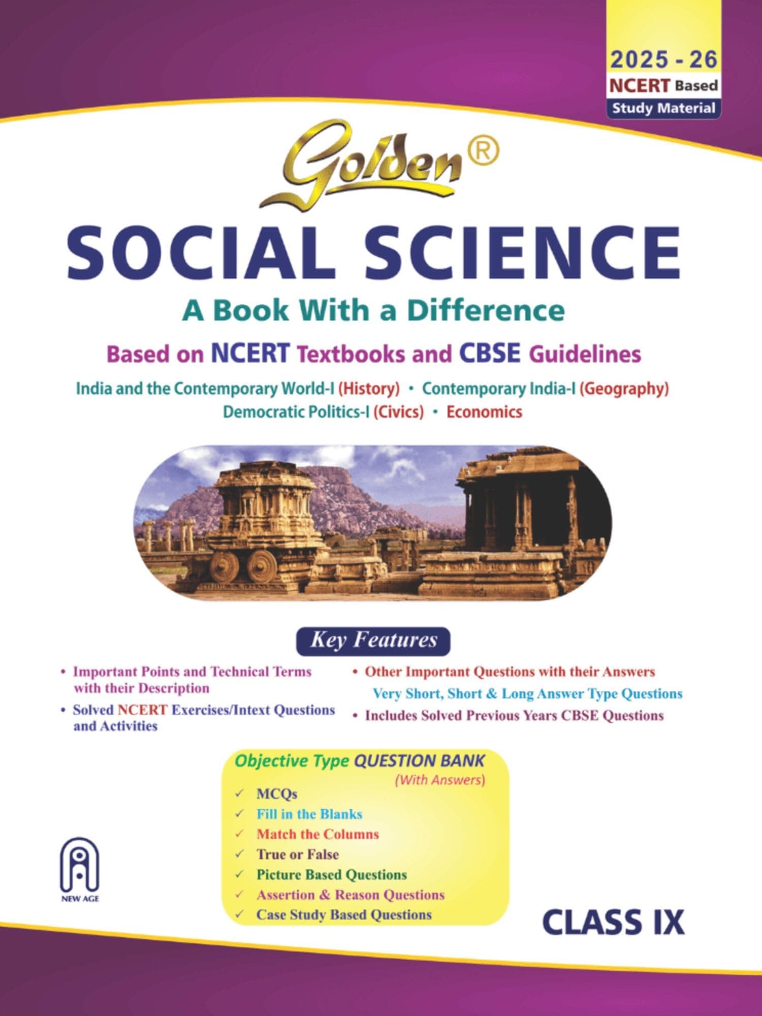 New Age International Private Limited Golden Social Science: (With Sample Papers) A Refresher (Class 9) (For CBSE 2021 Final Exams)