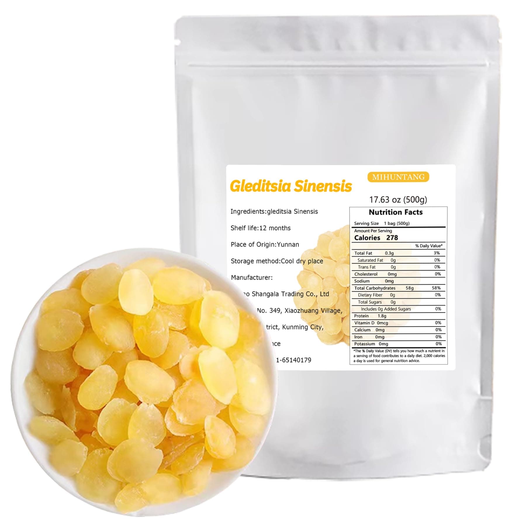 Gleditsia Sinensis 500g (Snow Lotus Seed) Good With Peach Gum Sugar-Free Two-Sided Gleditsia Sinensis Saponin Honeylocust 皂角米500g