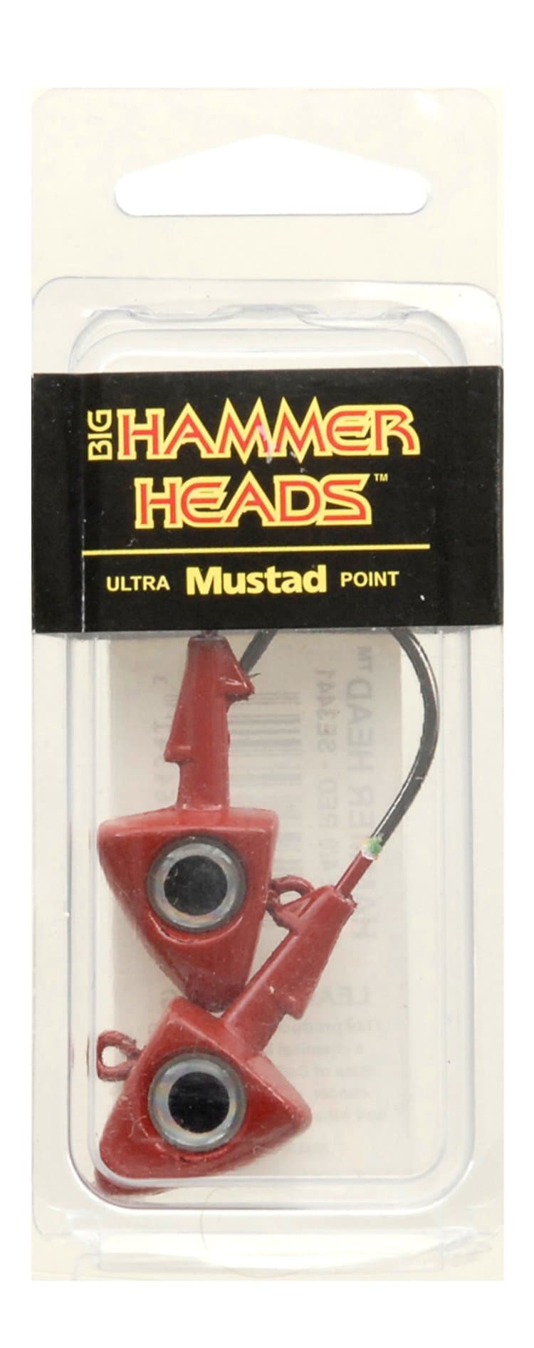 Big Hammer Jig Head with 4/0 Hook, Red, 3/4-Ounce