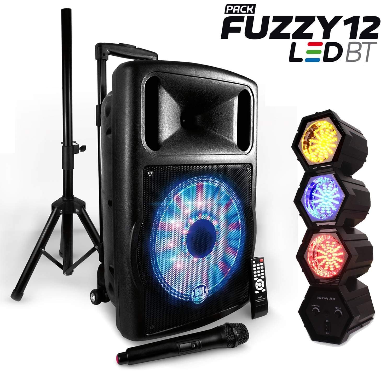 g005jb"LED Battery fuzzy12bt LED Speaker 700 W 12/30 cm with Caterpillar Tracks
